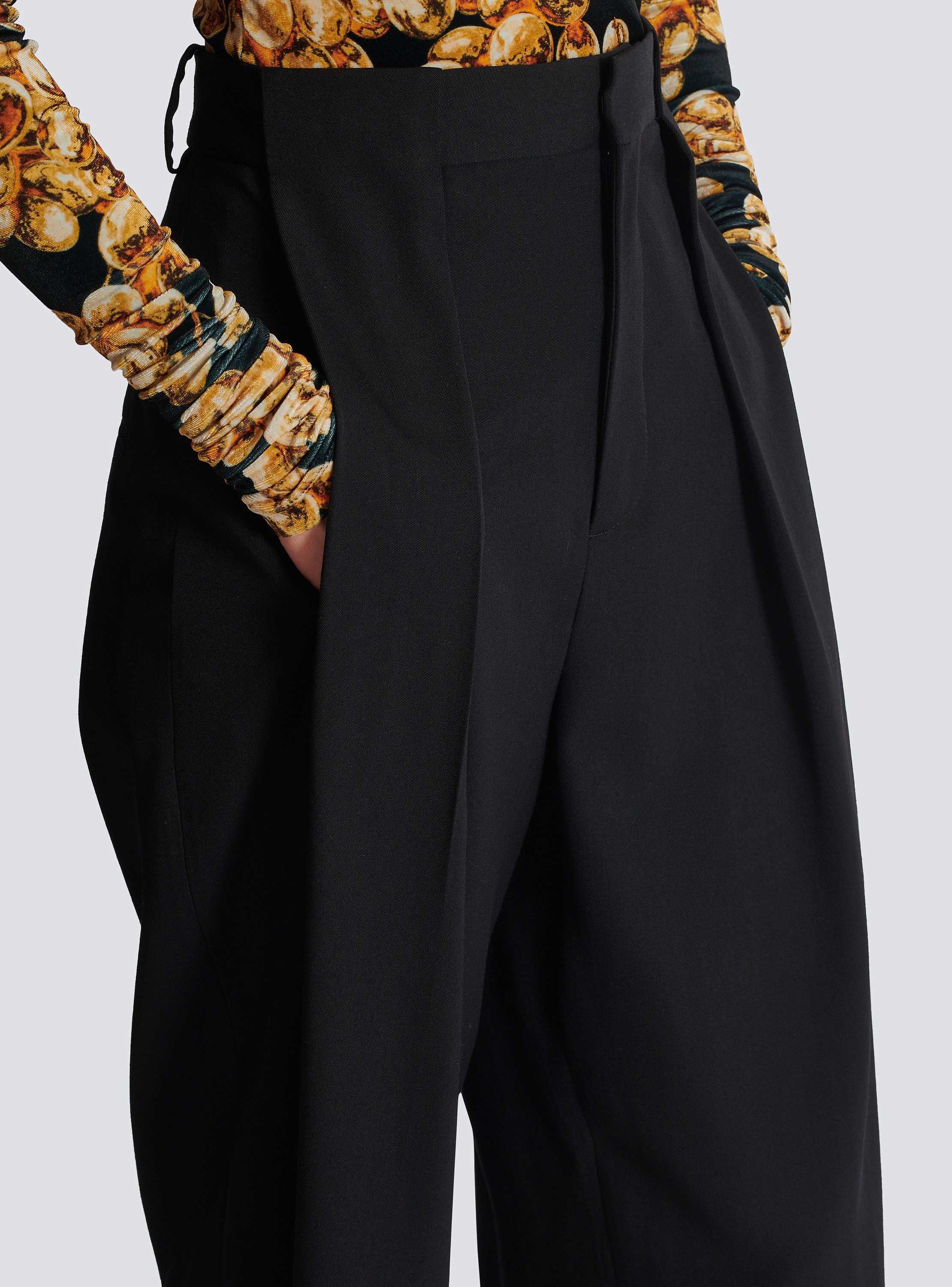 Pleated grain de poudre trousers - Women | BALMAIN