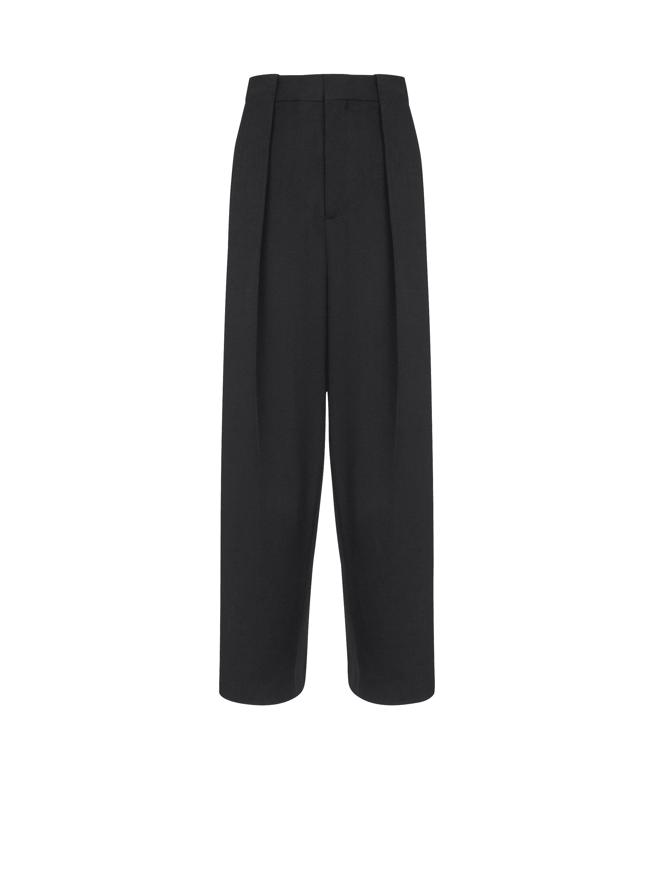 Pleated grain de poudre trousers