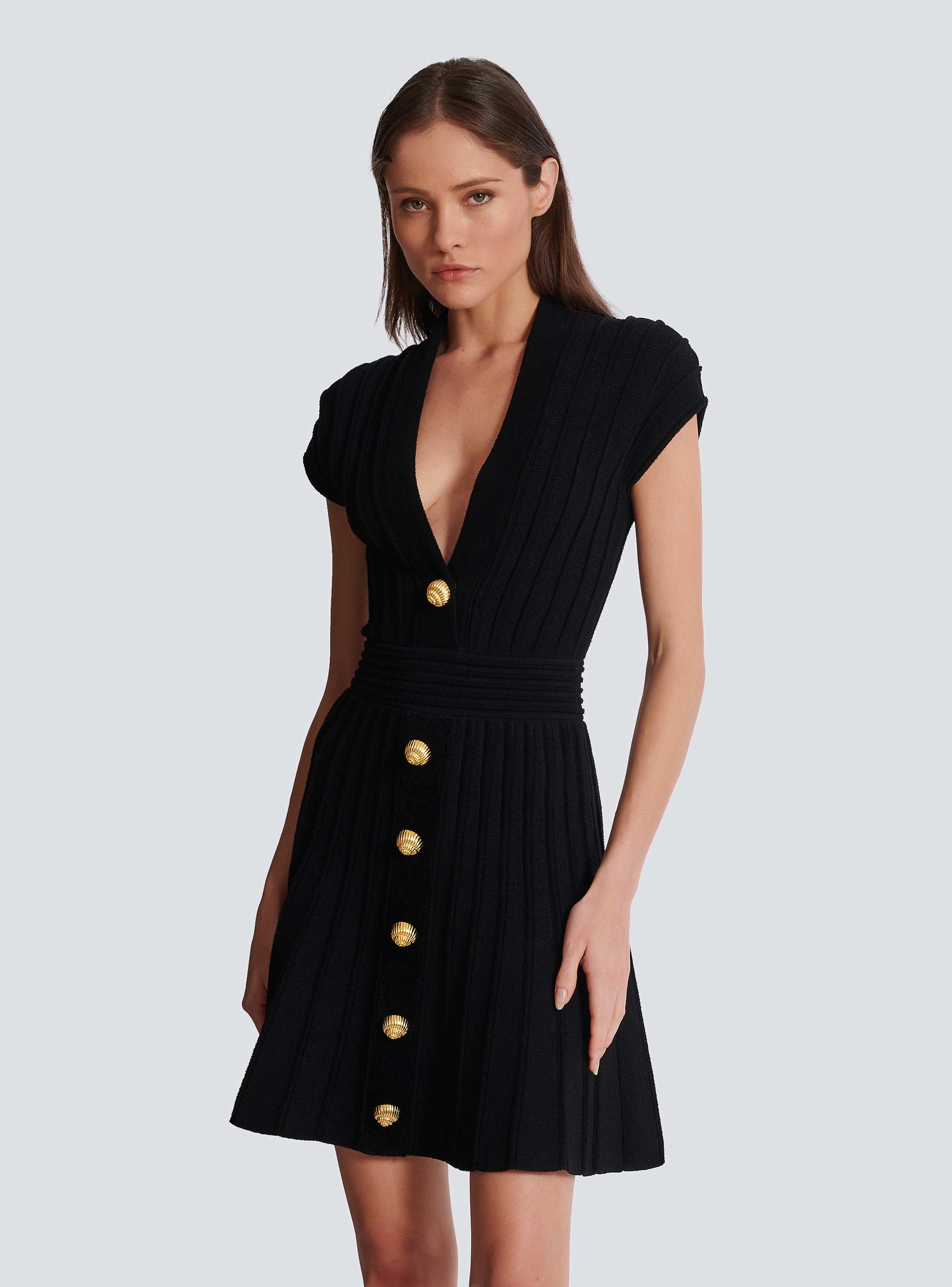 【関税＆送料込み】Balmain Velvet Mini Dress BALMAIN Embellished velvet mini dress | NET-A-PORTER