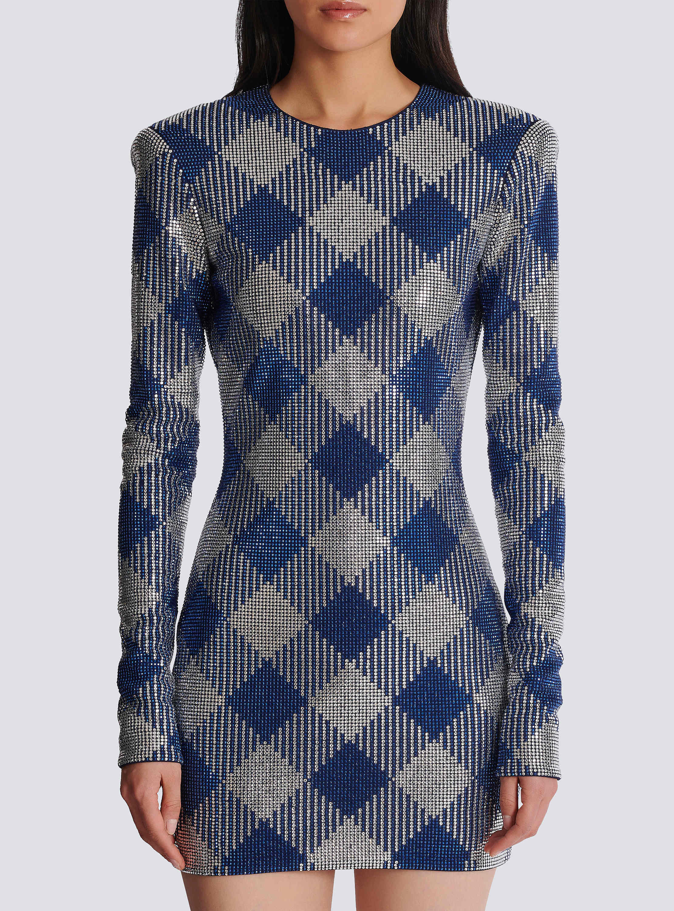 【関税込み】balmain Nastro Balmain' dress Jacquard halterneck dress with Balmain ribbon motif - Women