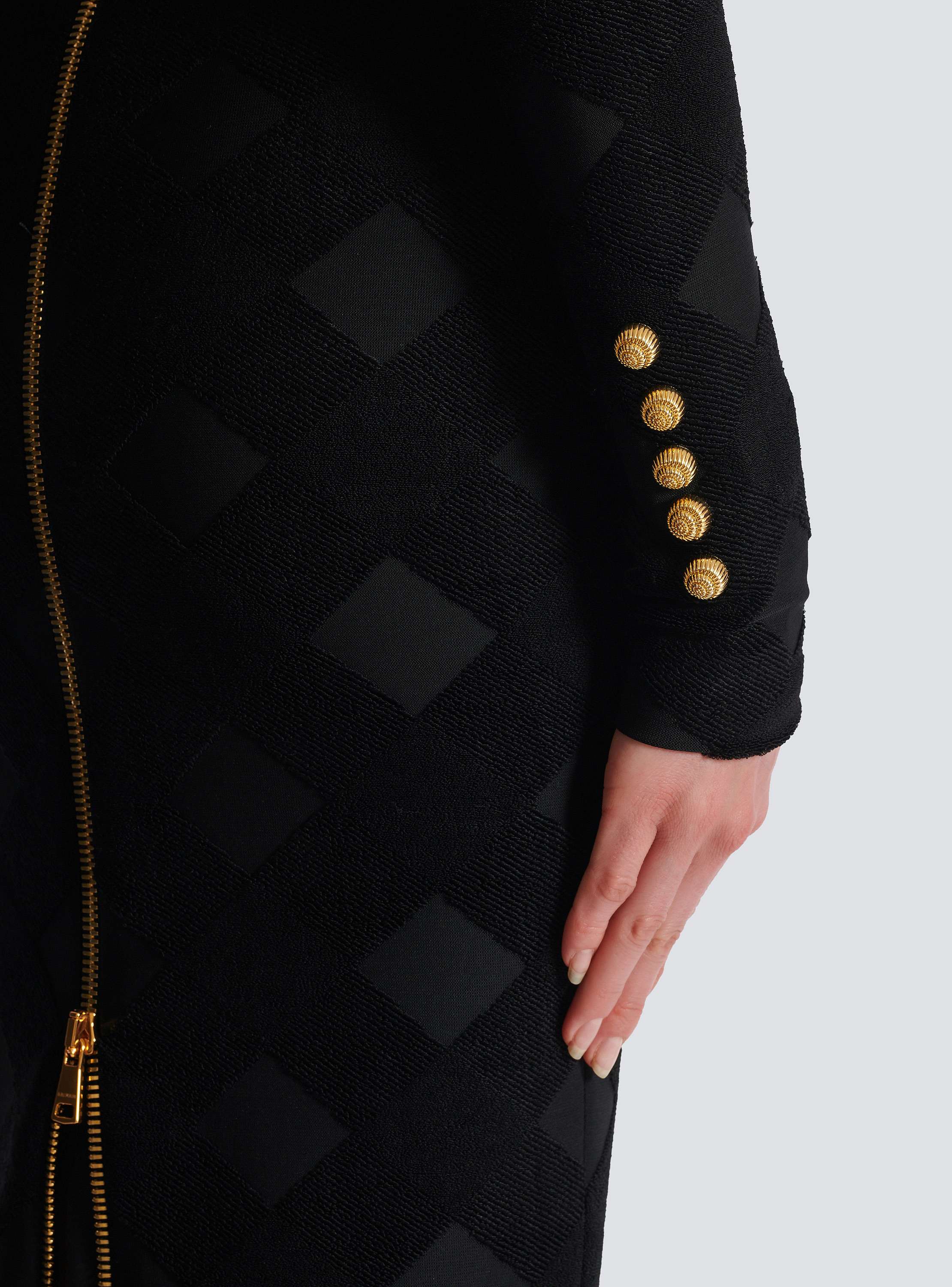 BALMAIN paris 金ボタン クロップドニット スクエアネック 36 BALMAIN paris 金ボタン クロップドニット スクエアネック 36
