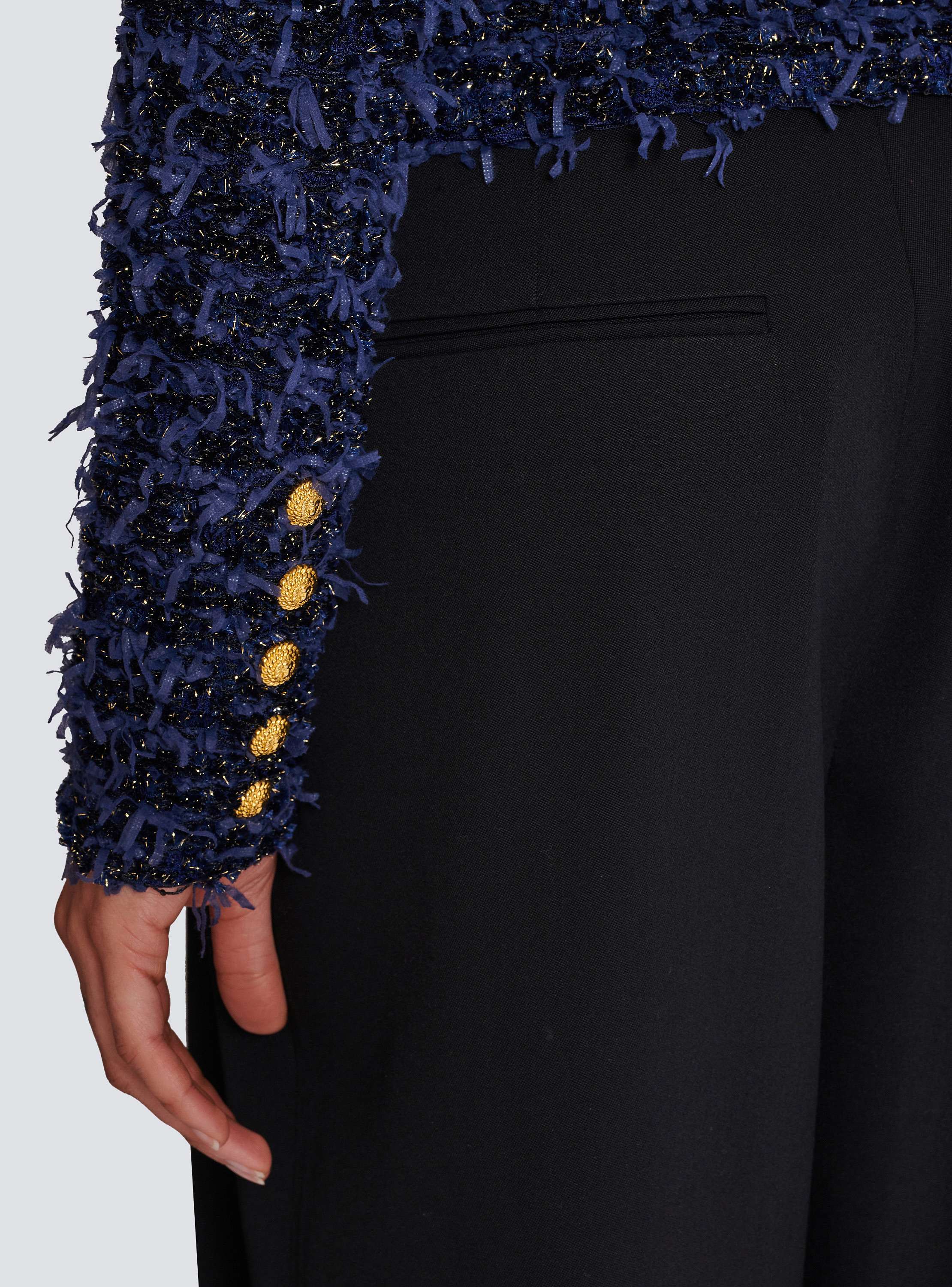 アウターその他 BALMAIN Woman Blazer Blue DF0SG008VB00 6BO Balmain Classic Double-Breasted Blazer | Neiman Marcus
