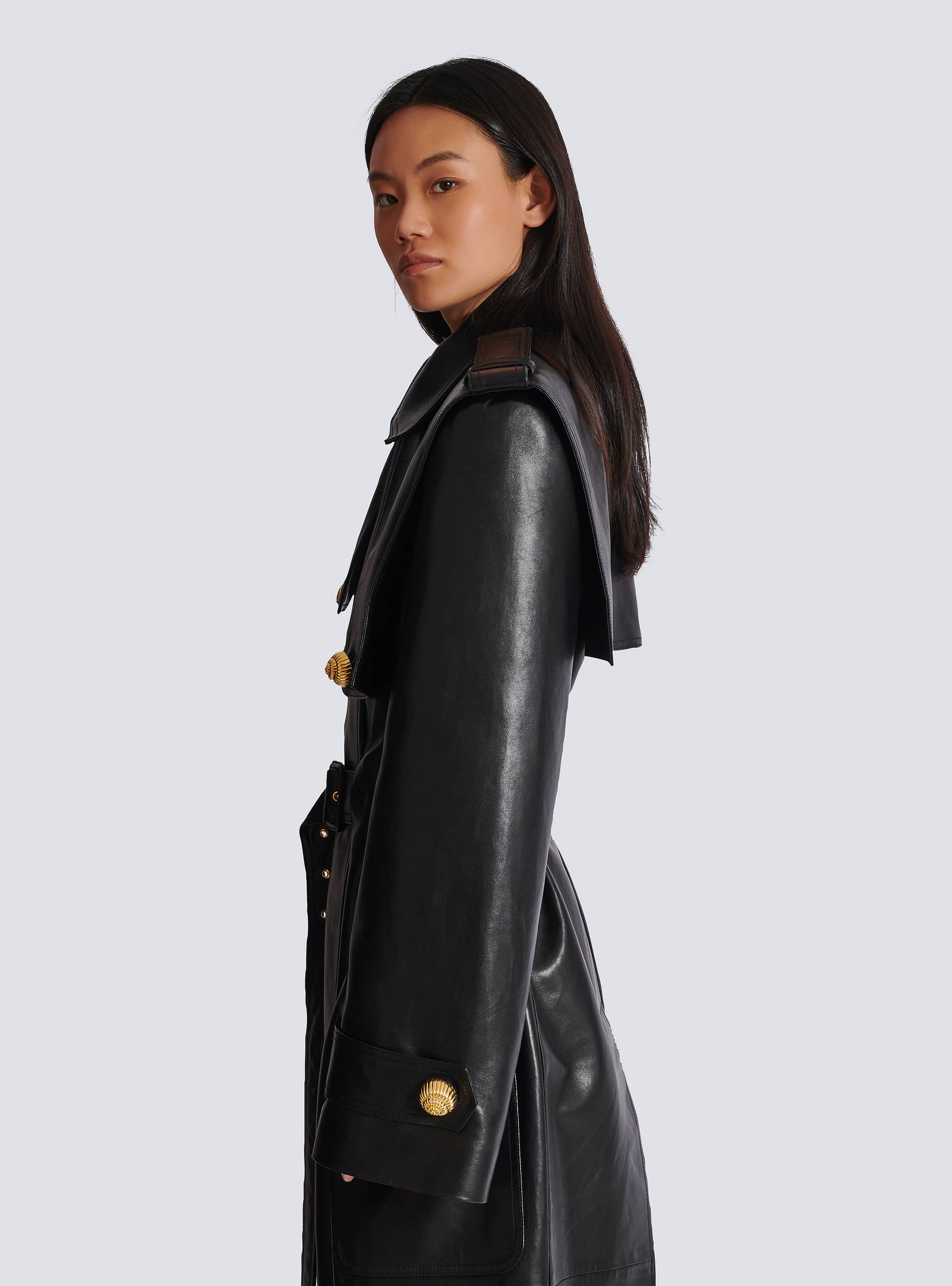 ラムスキン ベルト付きトレンチコート - Women | BALMAIN