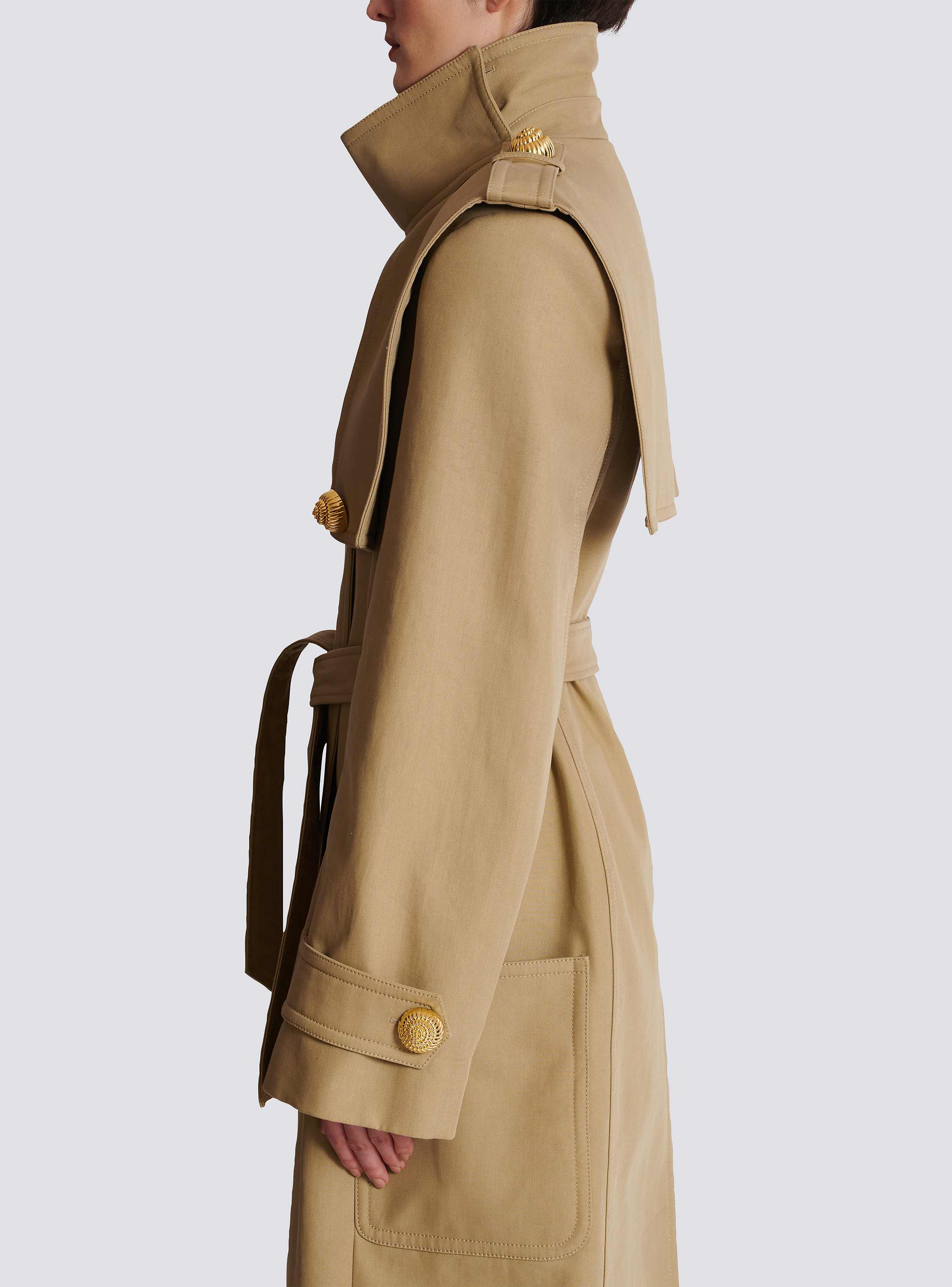 撥水コットン ベルト付きトレンチコート - Women | BALMAIN 撥水コットン ベルト付きトレンチコート - Women | BALMAIN