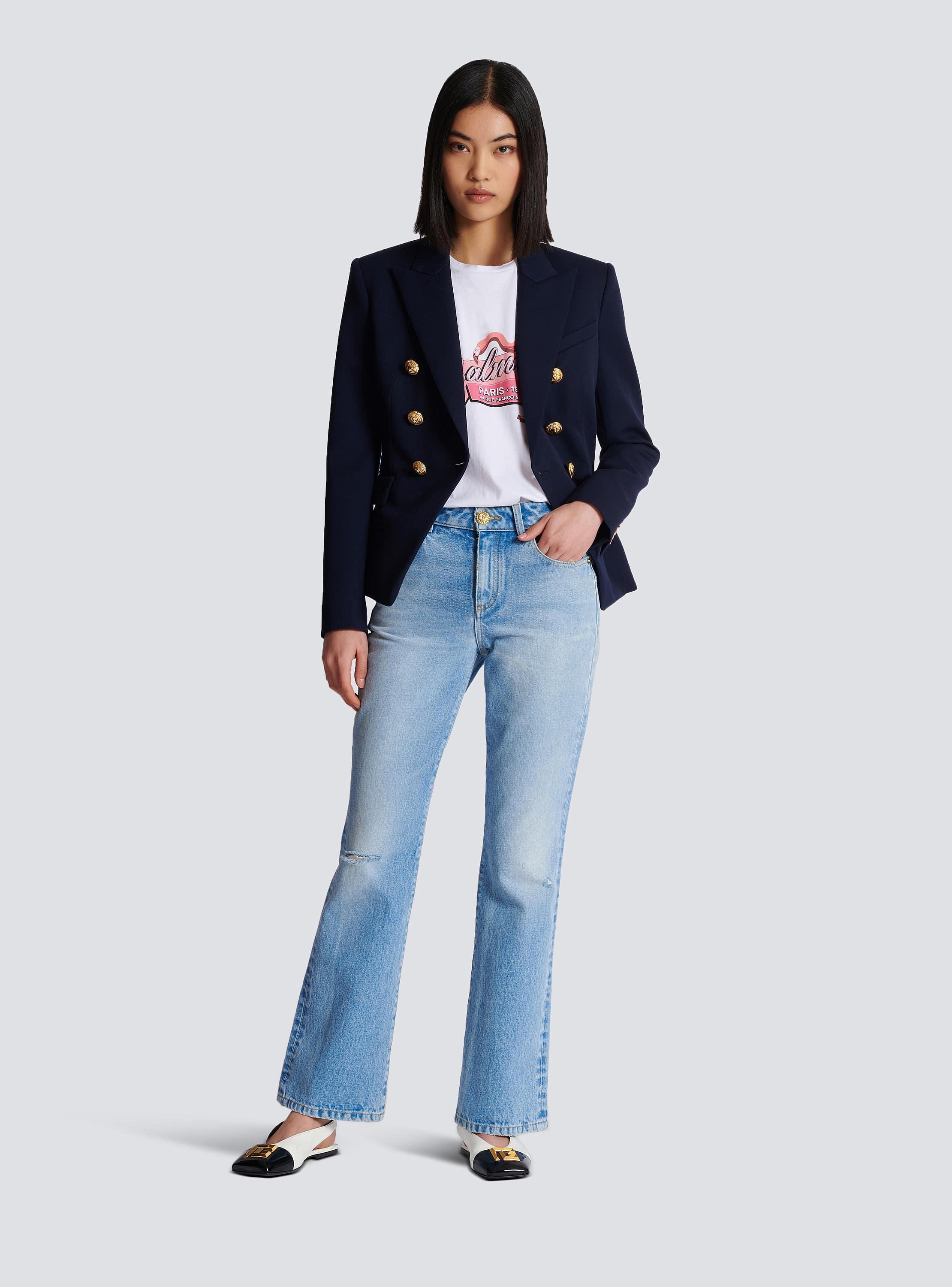 Balmain Flamingo T-shirt white - Women | BALMAIN