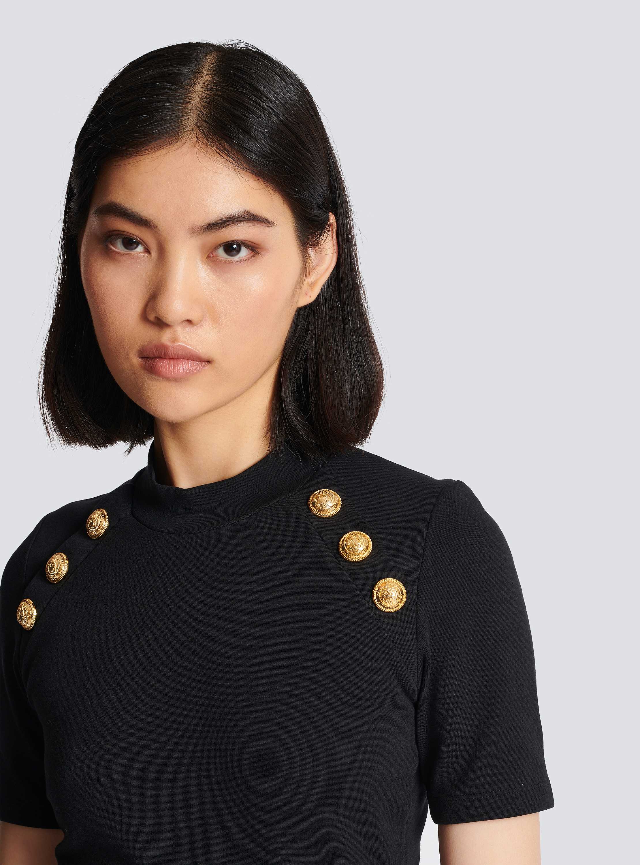 売れ筋・人気アイテム 商品 jersey 6-button T-shirt BALMAIN | Women - black トップス