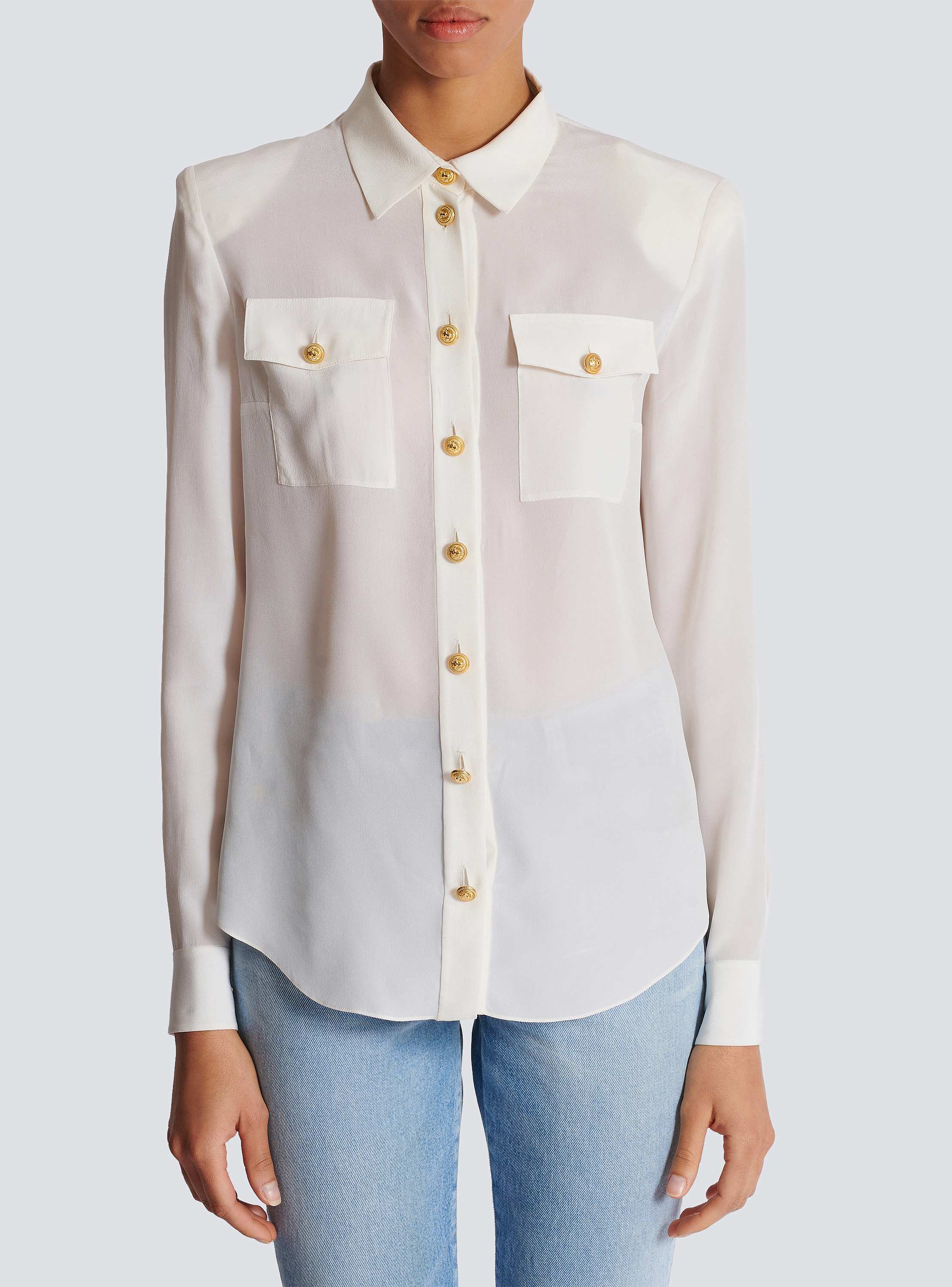 Crepe de chine shirt - Women | BALMAIN