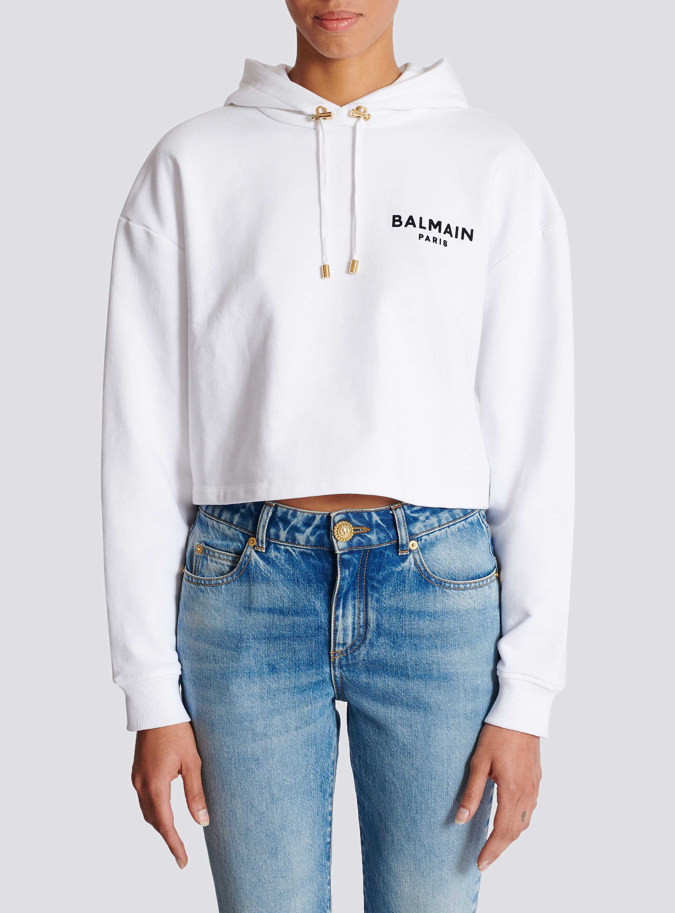 関税送料無料【BALMAIN】Balmain Paris フーディー Balmain Paris プリント フーディー - Men | BALMAIN