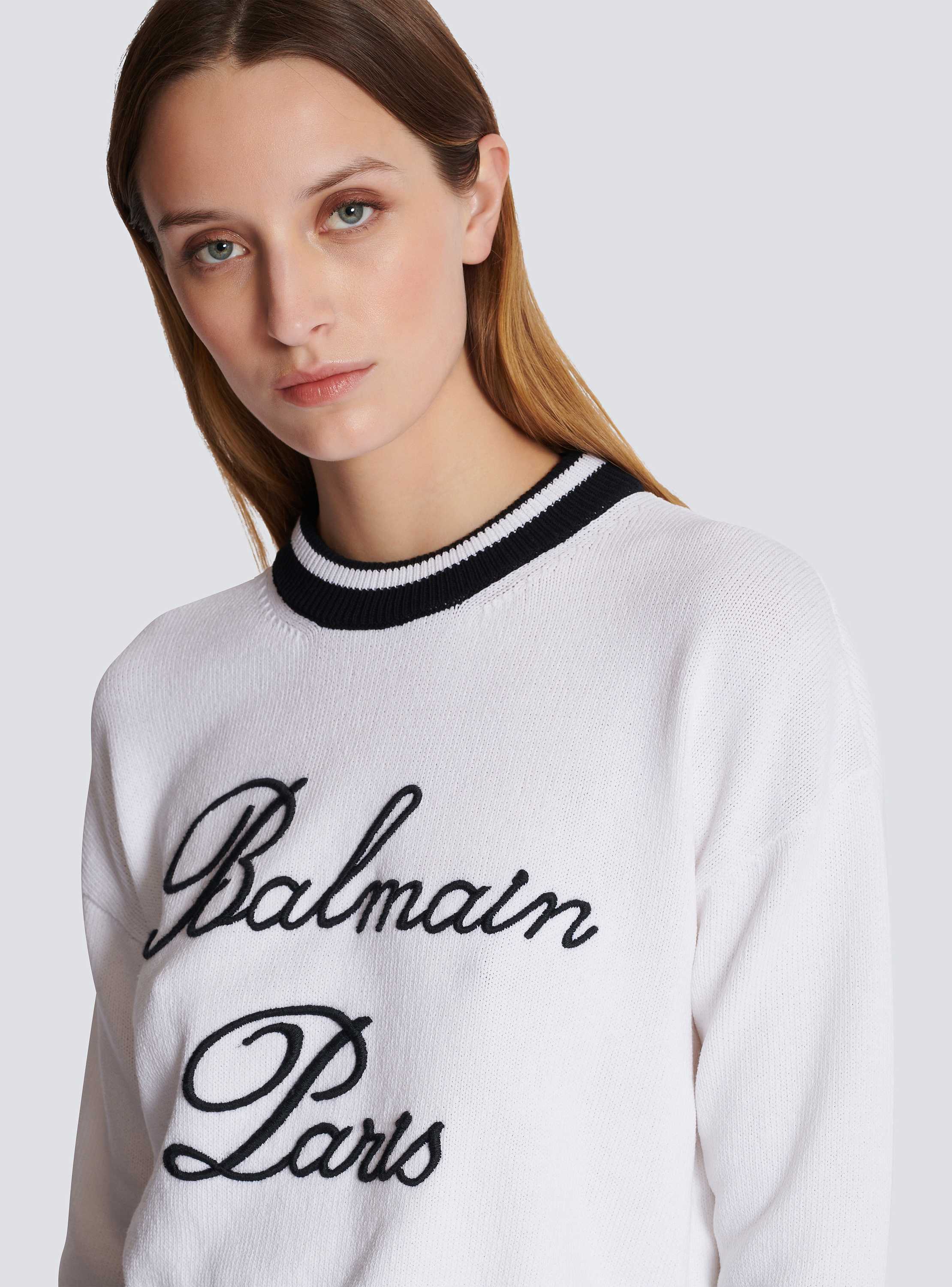 Balmain Signature knit jumper white - Women | BALMAIN