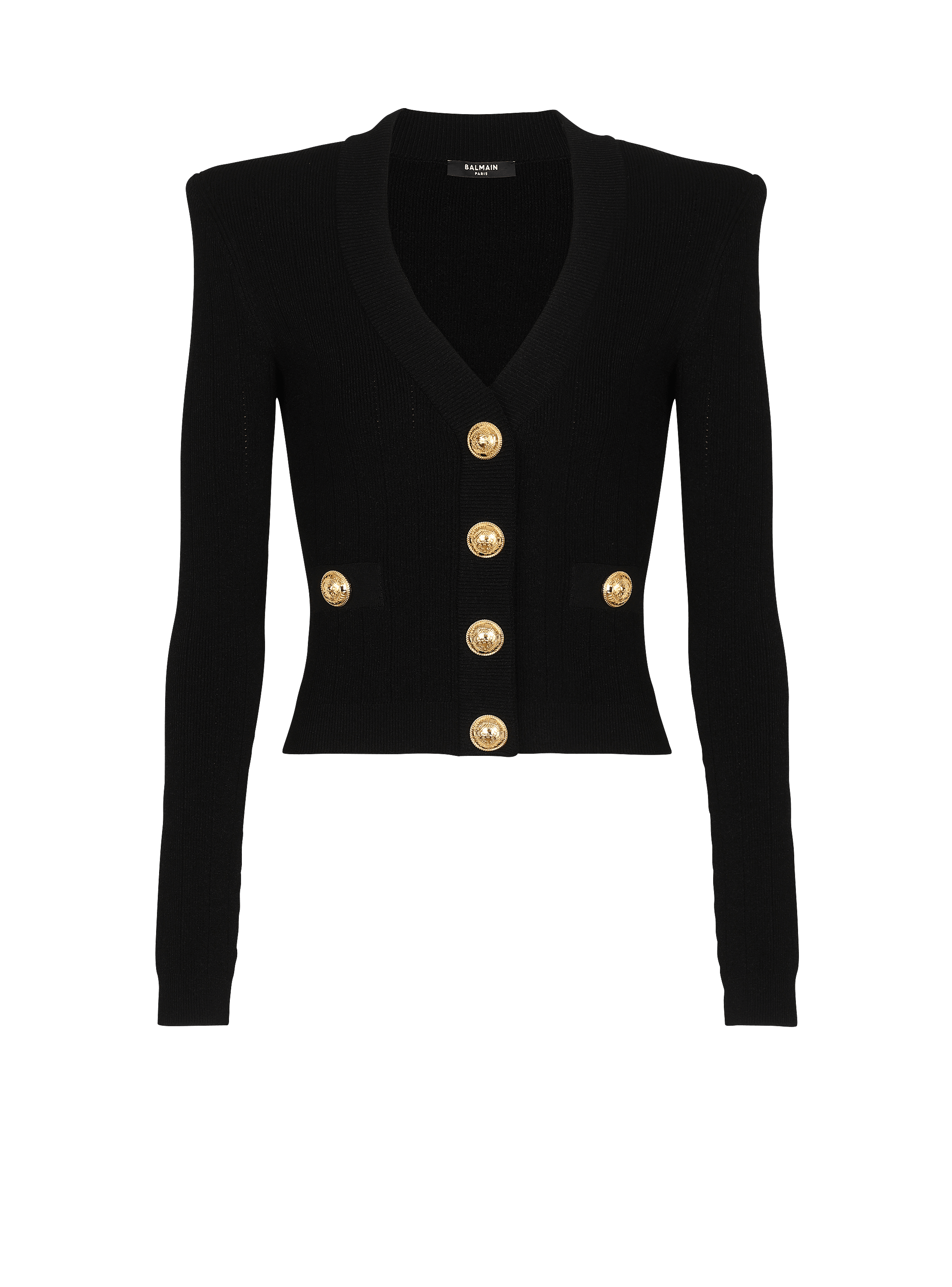 Cropped knit cardigan