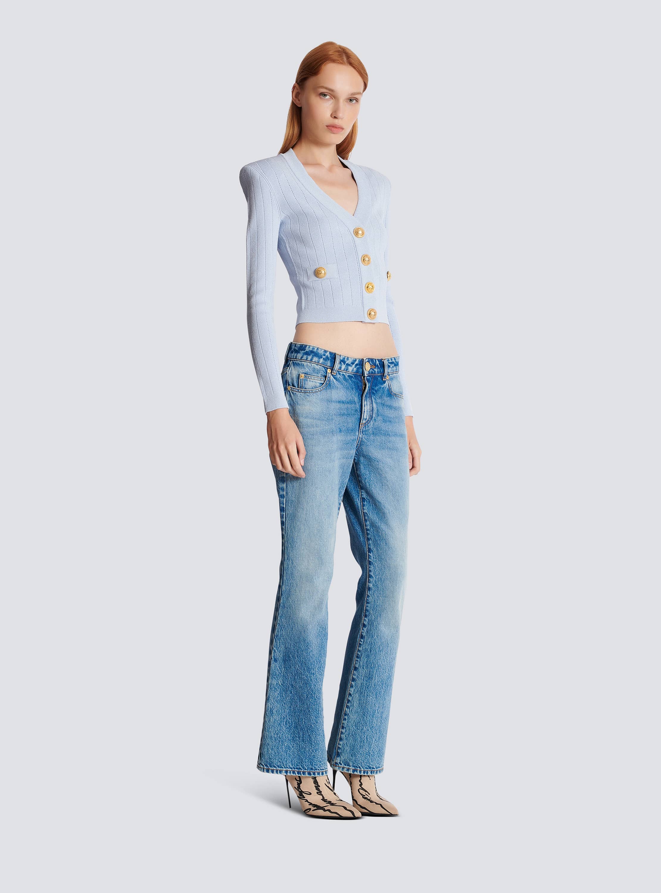 Cropped knit cardigan - Women | BALMAIN