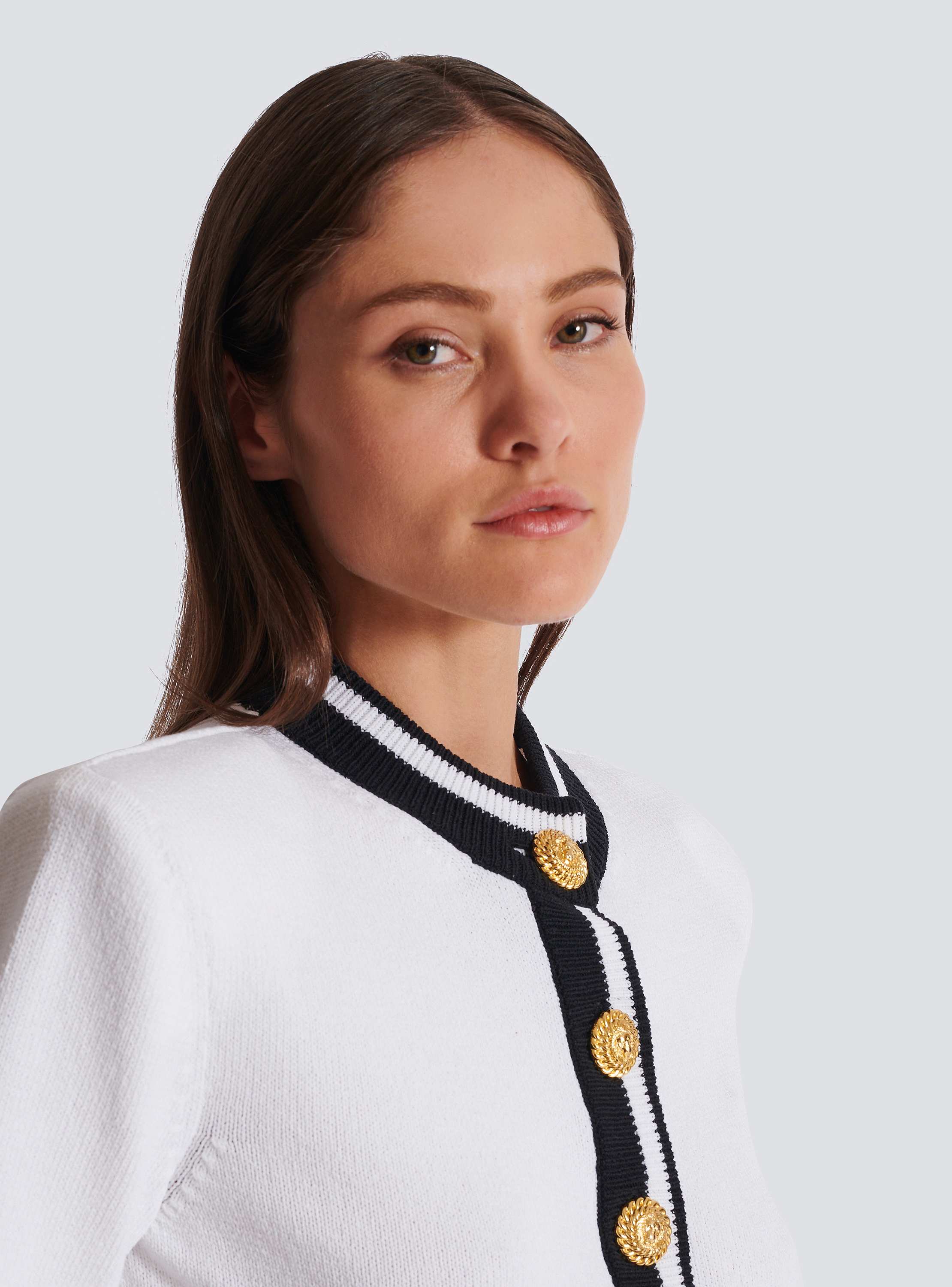 BALMAIN 売れ筋商品|||バルマン カーディガン アウター レディース Cardigans White ラグジュアリーレディースカーディガン| BALMAIN