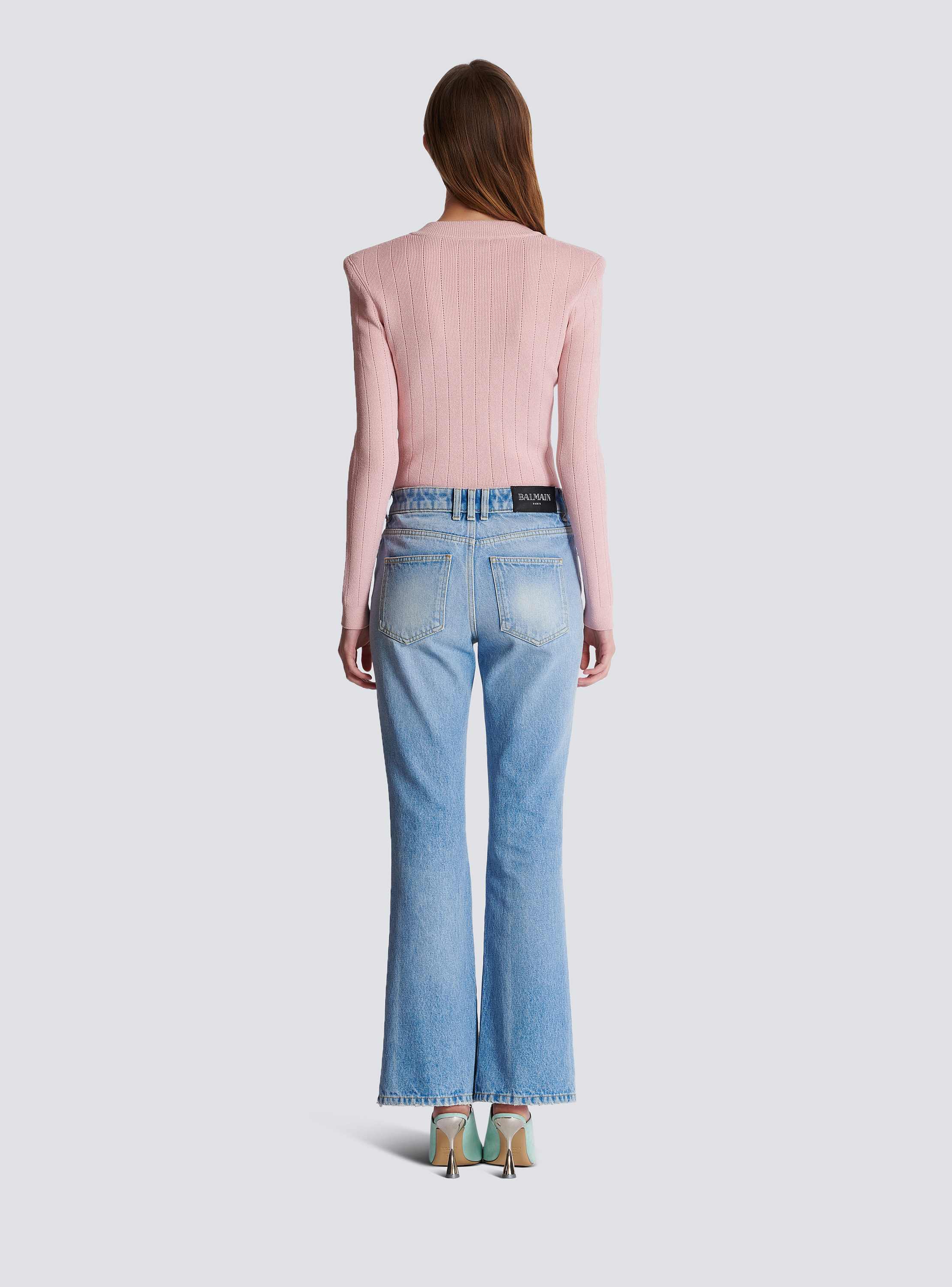 デニム・ジーパン Balmain Denim Flare Jeans Flared denim jeans - Women | BALMAIN