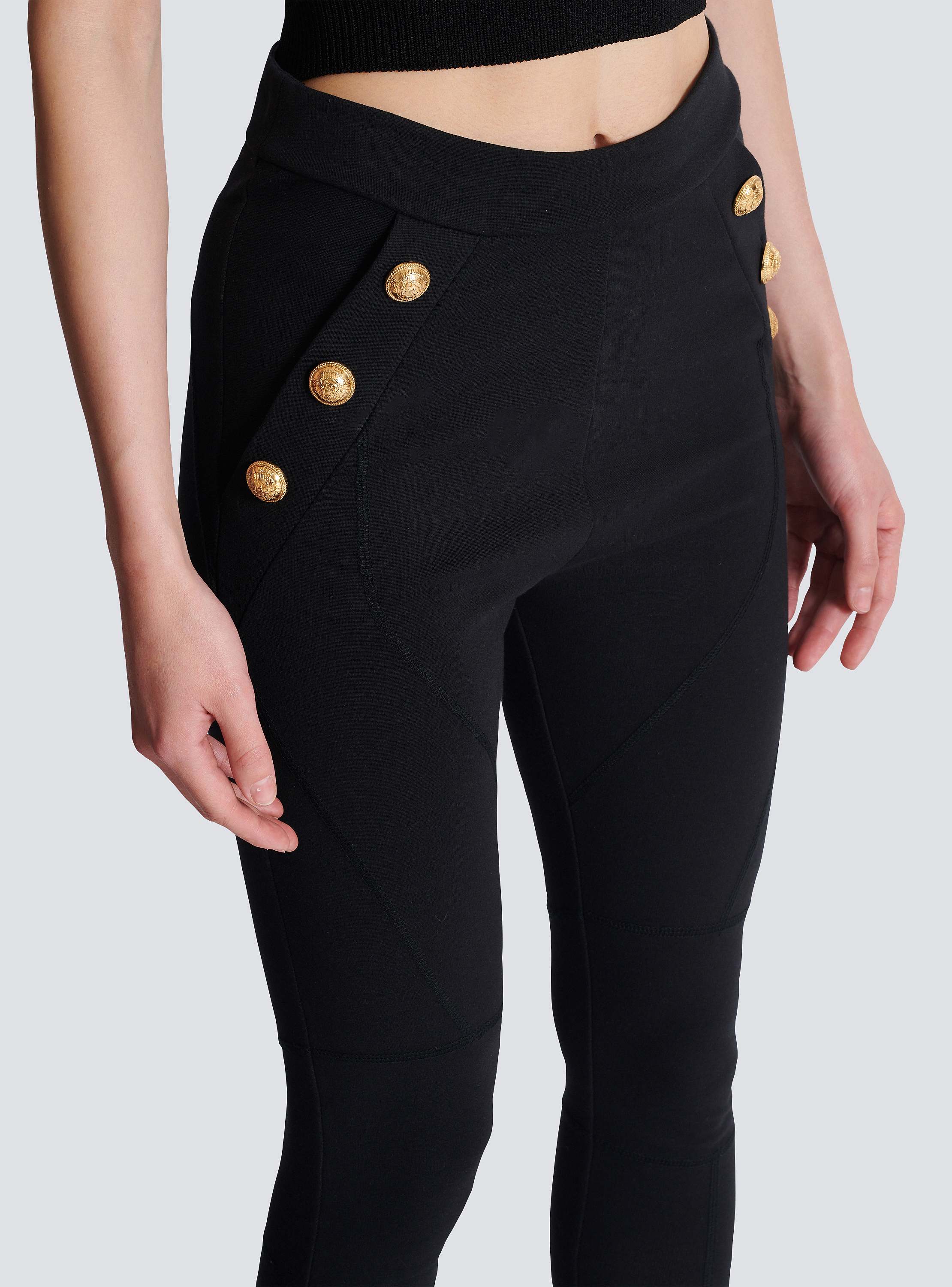 Jersey leggings with 6 buttons - Women | BALMAIN
