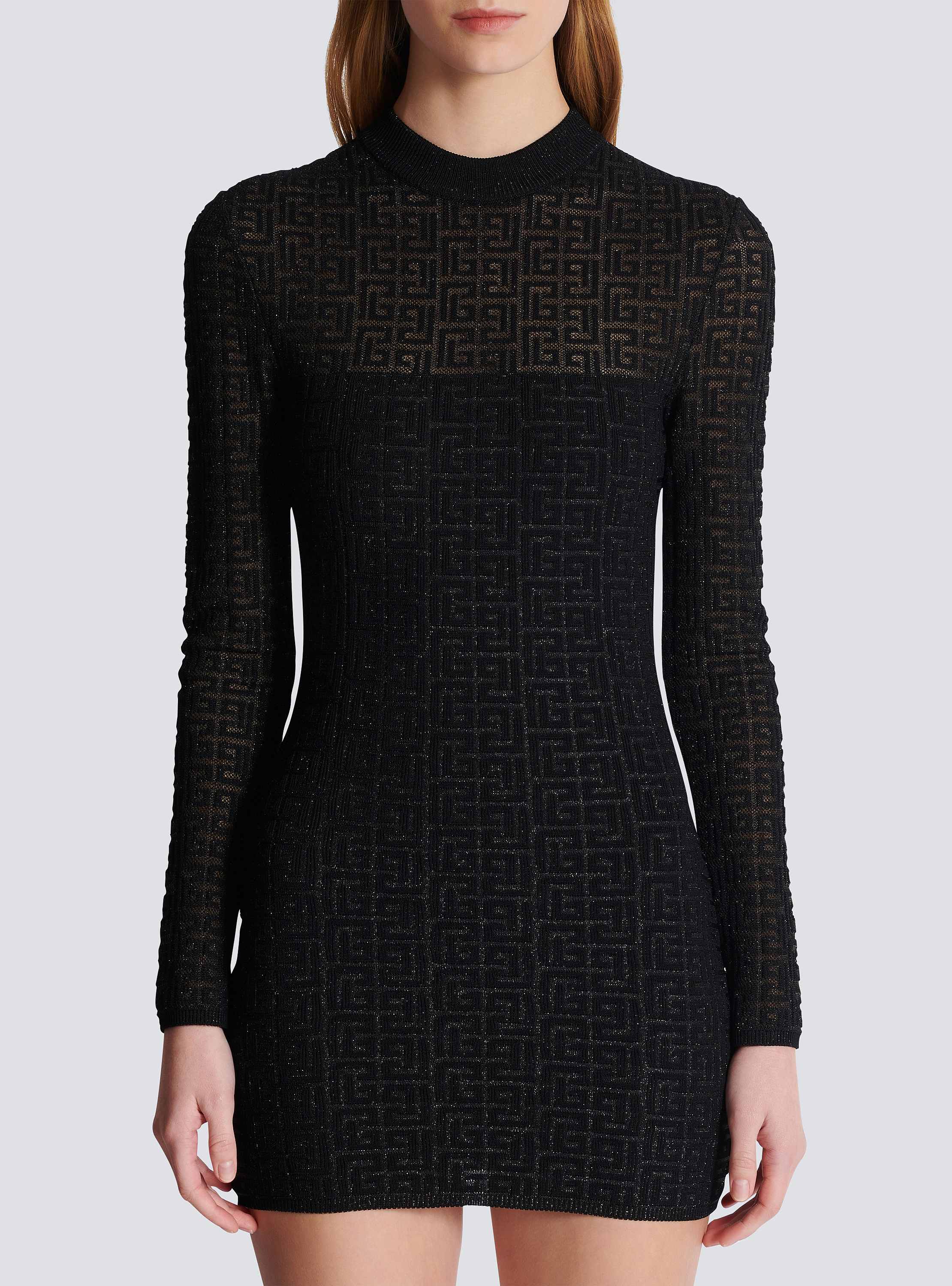 大きな取引 PB BALMAIN | Women - black dress knit Labyrinth トップス