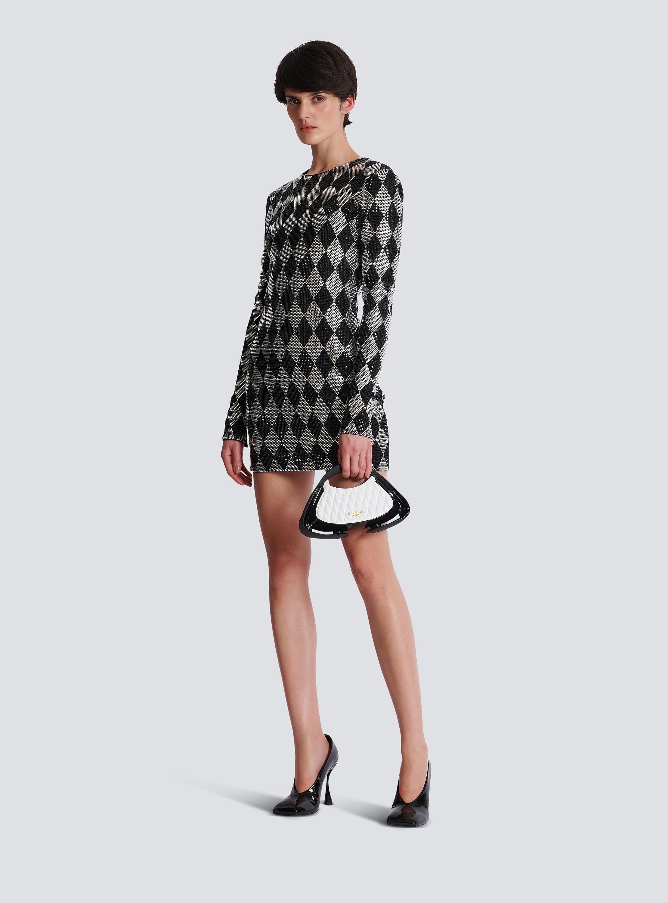 【爆売りセール開催中！】 black dress rhinestone Diamond Short - BALMAIN | Women ワンピース