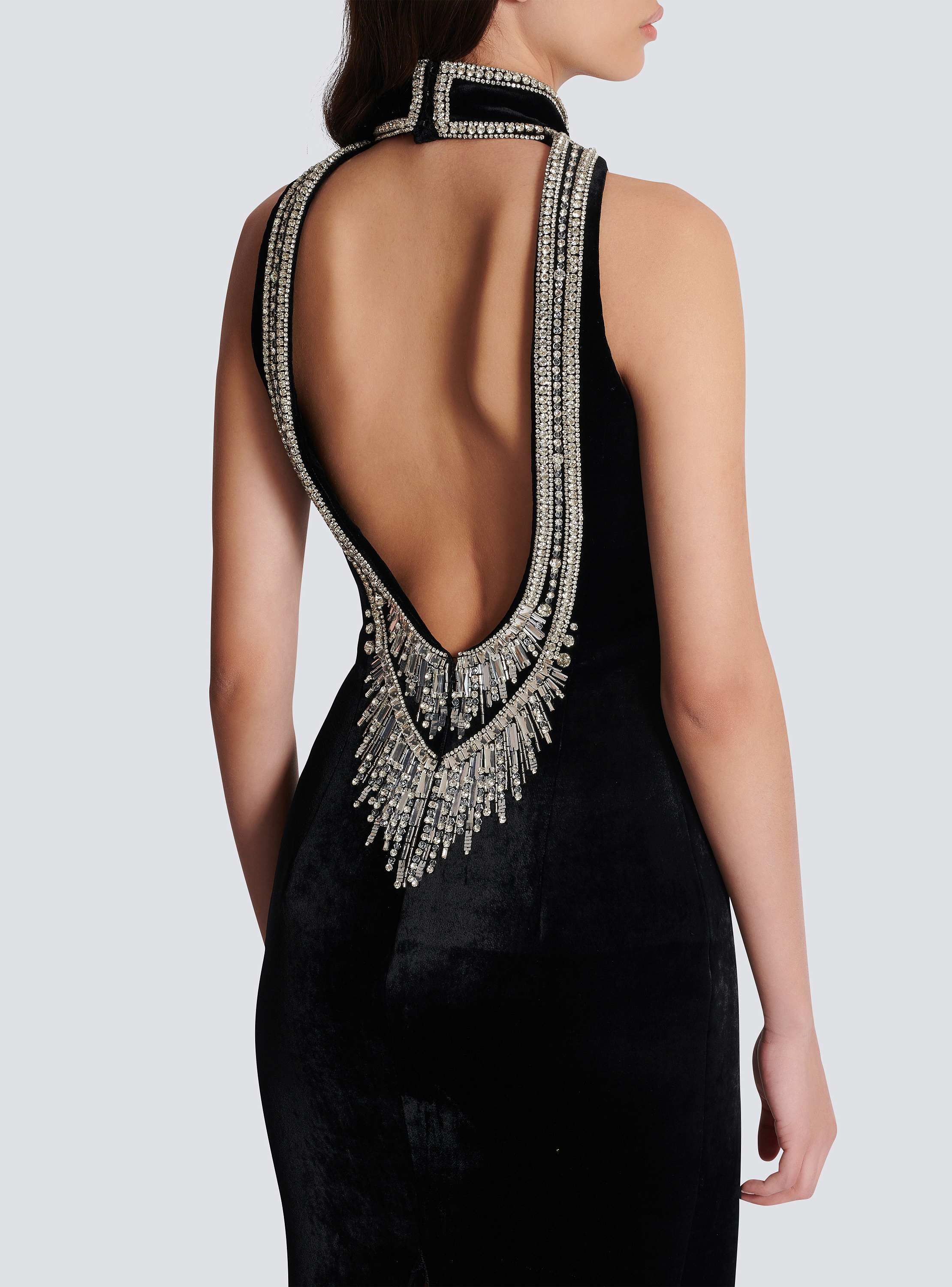 ワンピース Balmain Velvet Dress Short velvet dress with buttons - Women | BALMAIN