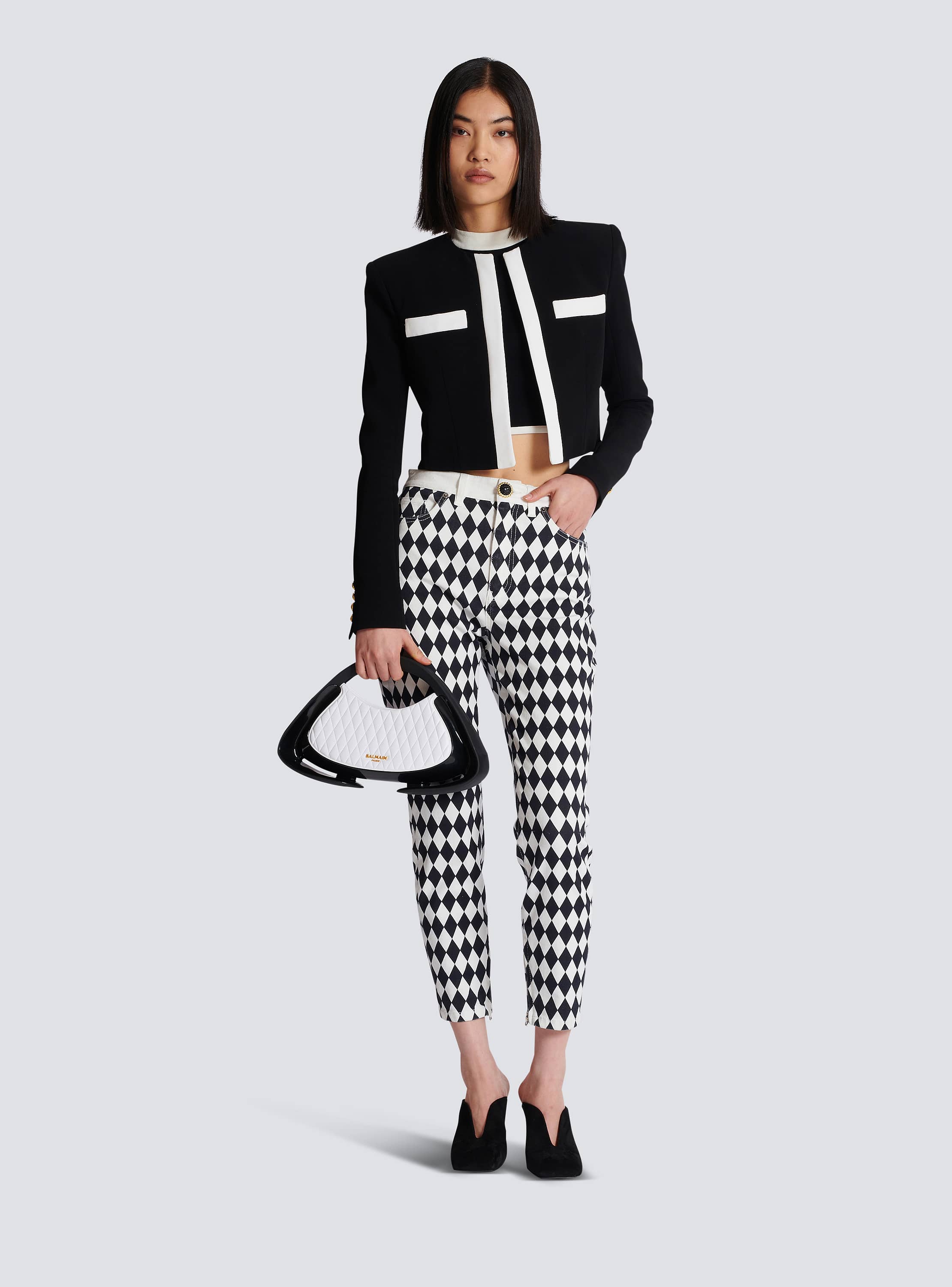 【送料&関税込】Balmain Spencer In Two-tone CrApe Balmain Spencer In Two-tone Crêpe | italist