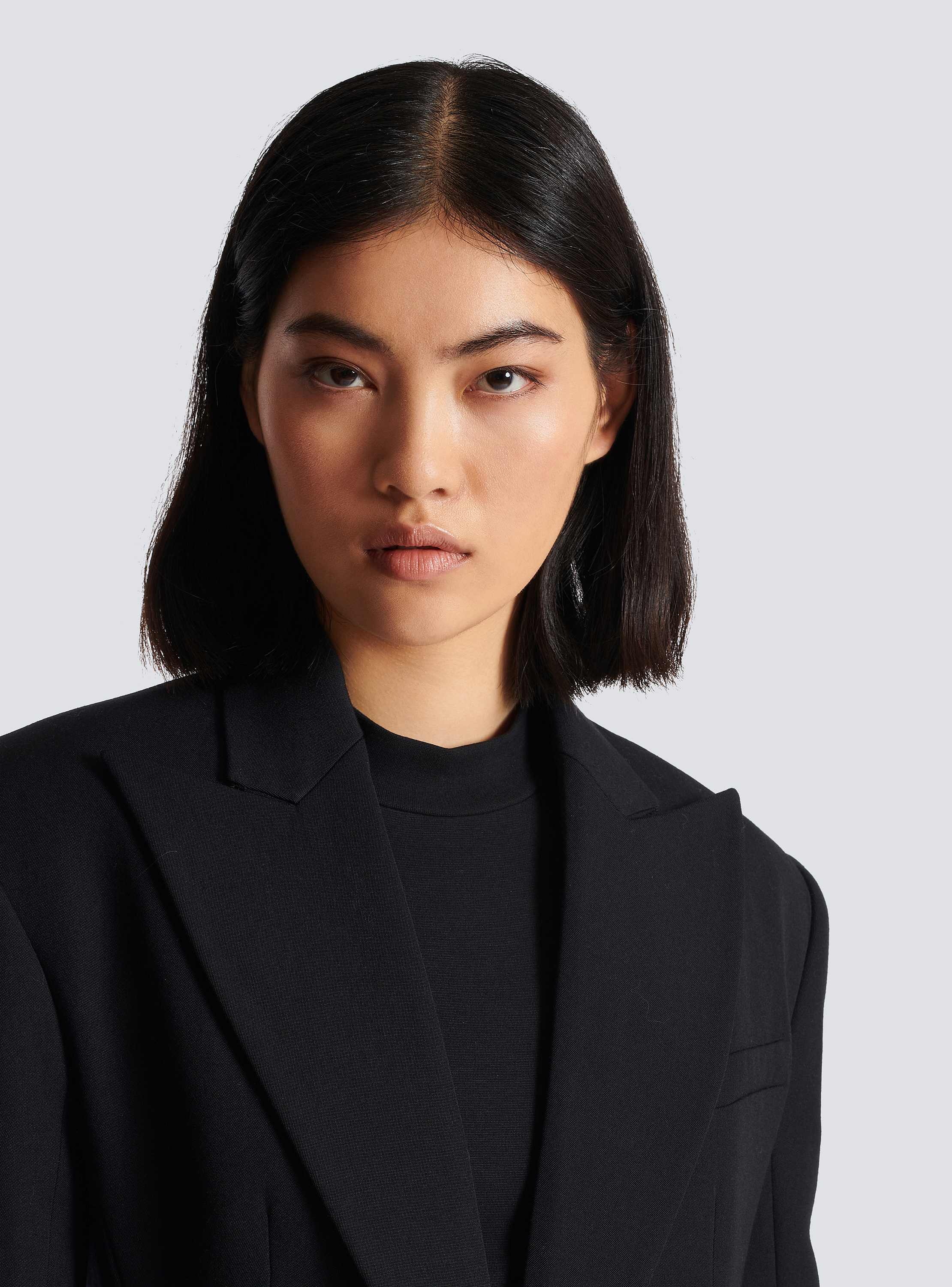 ジャケット BALMAIN Women Jackets BF0SG093WB86 Black 2-button cinched-waist jacket black - Women | BALMAIN