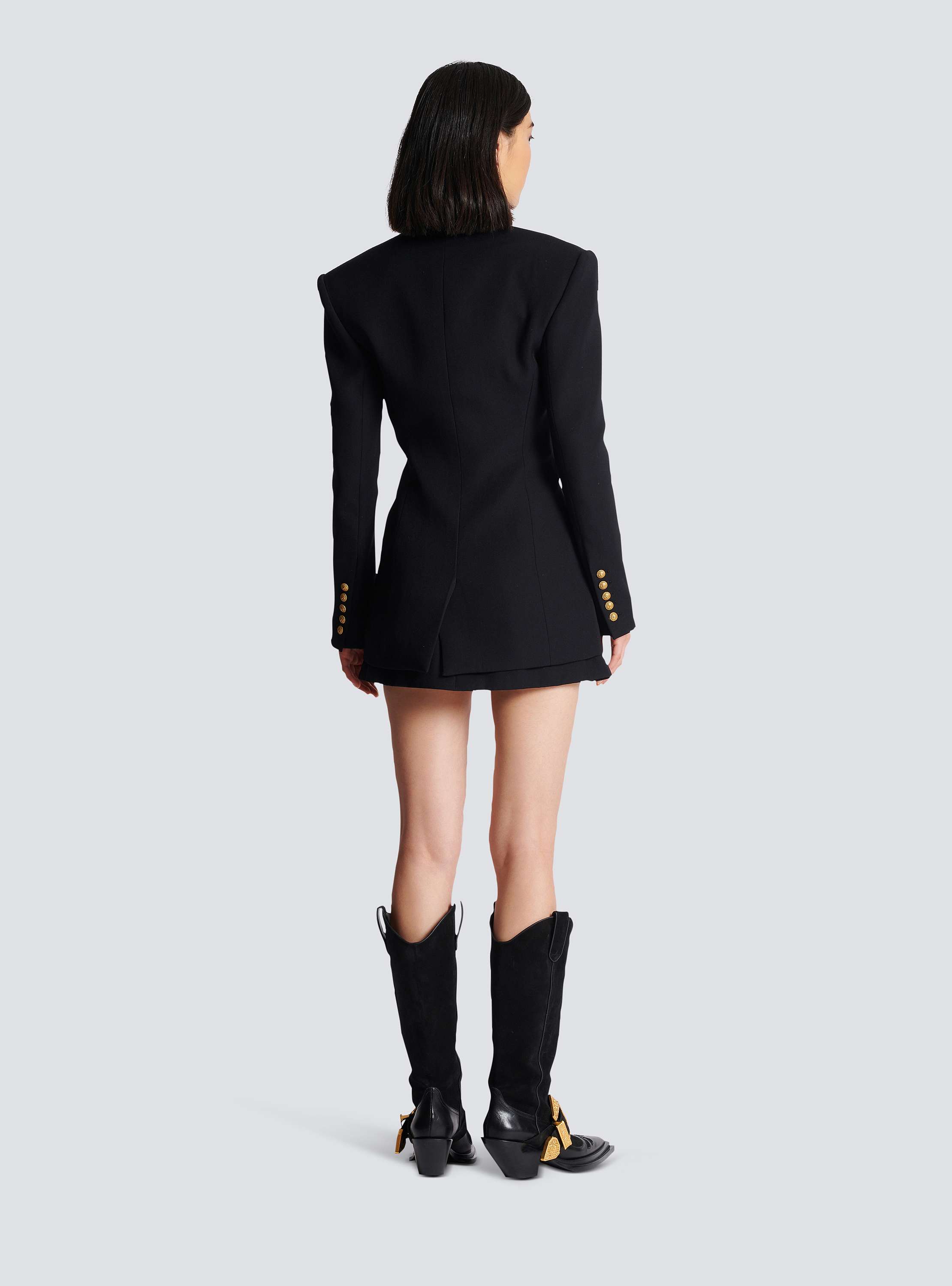 2-button cinched-waist jacket black - Women | BALMAIN