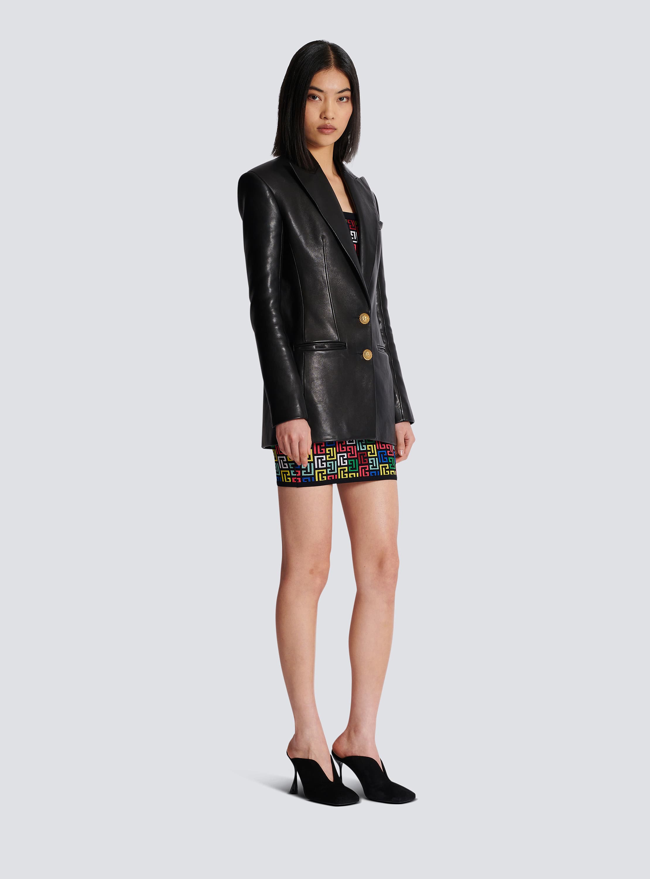 2-button leather jacket - Women | BALMAIN