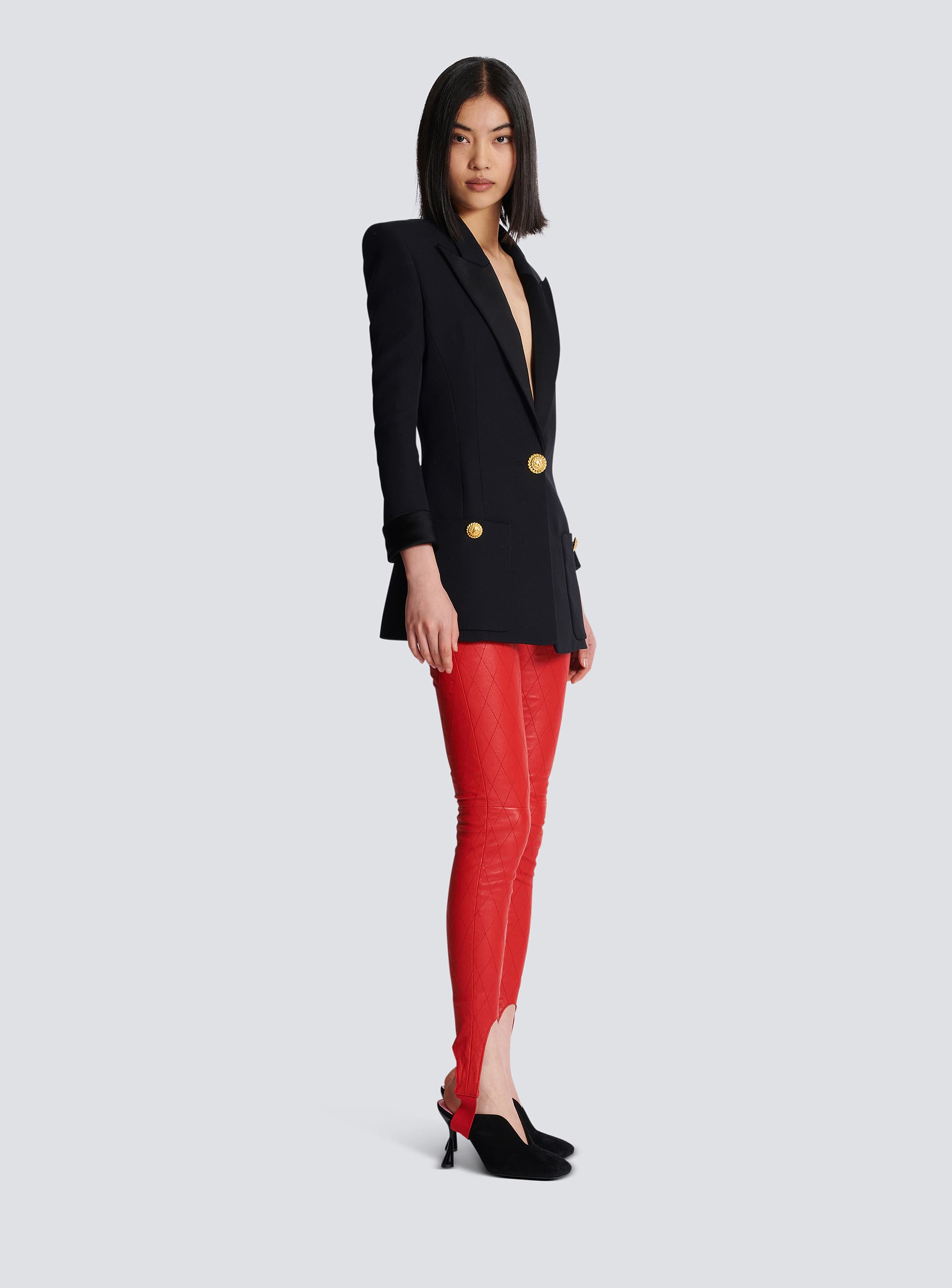 Grain de poudre 1-button jacket - Women | BALMAIN