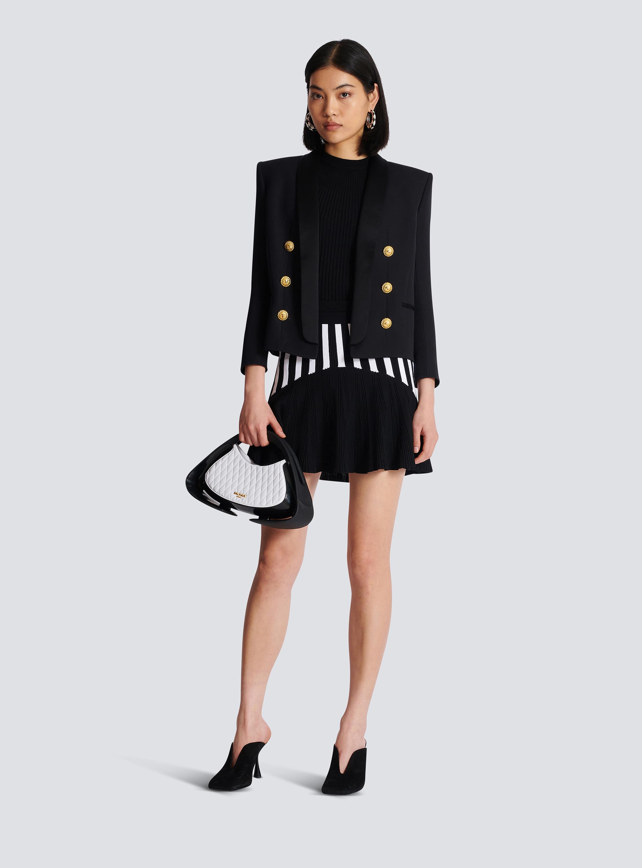 ジャケット BALMAIN Women Jackets DF1SI530ME54 BLACK Edge-to-edge 6-button jacket black - Women | BALMAIN