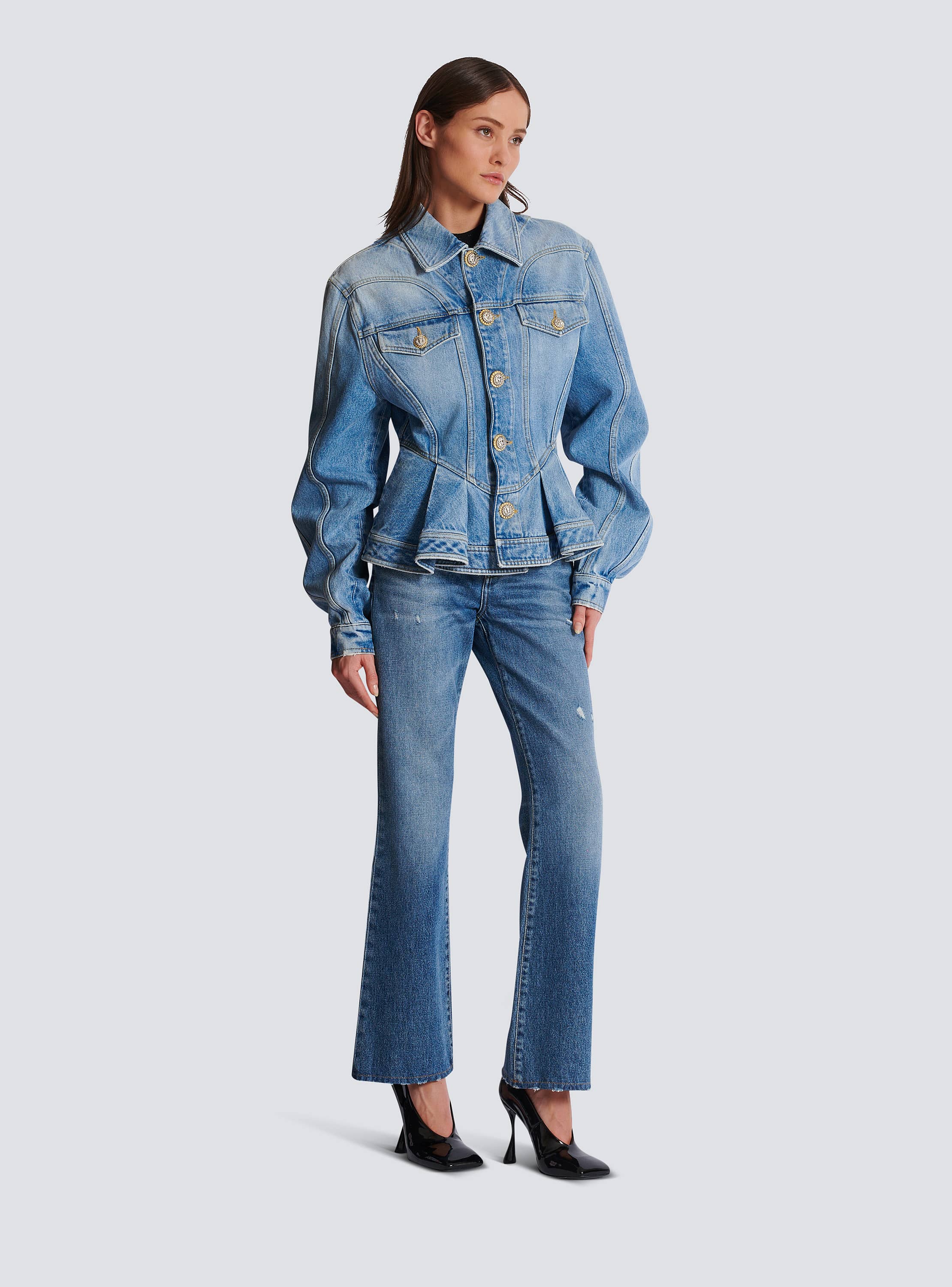 プリーツ デニムジャケット - Women | BALMAIN
