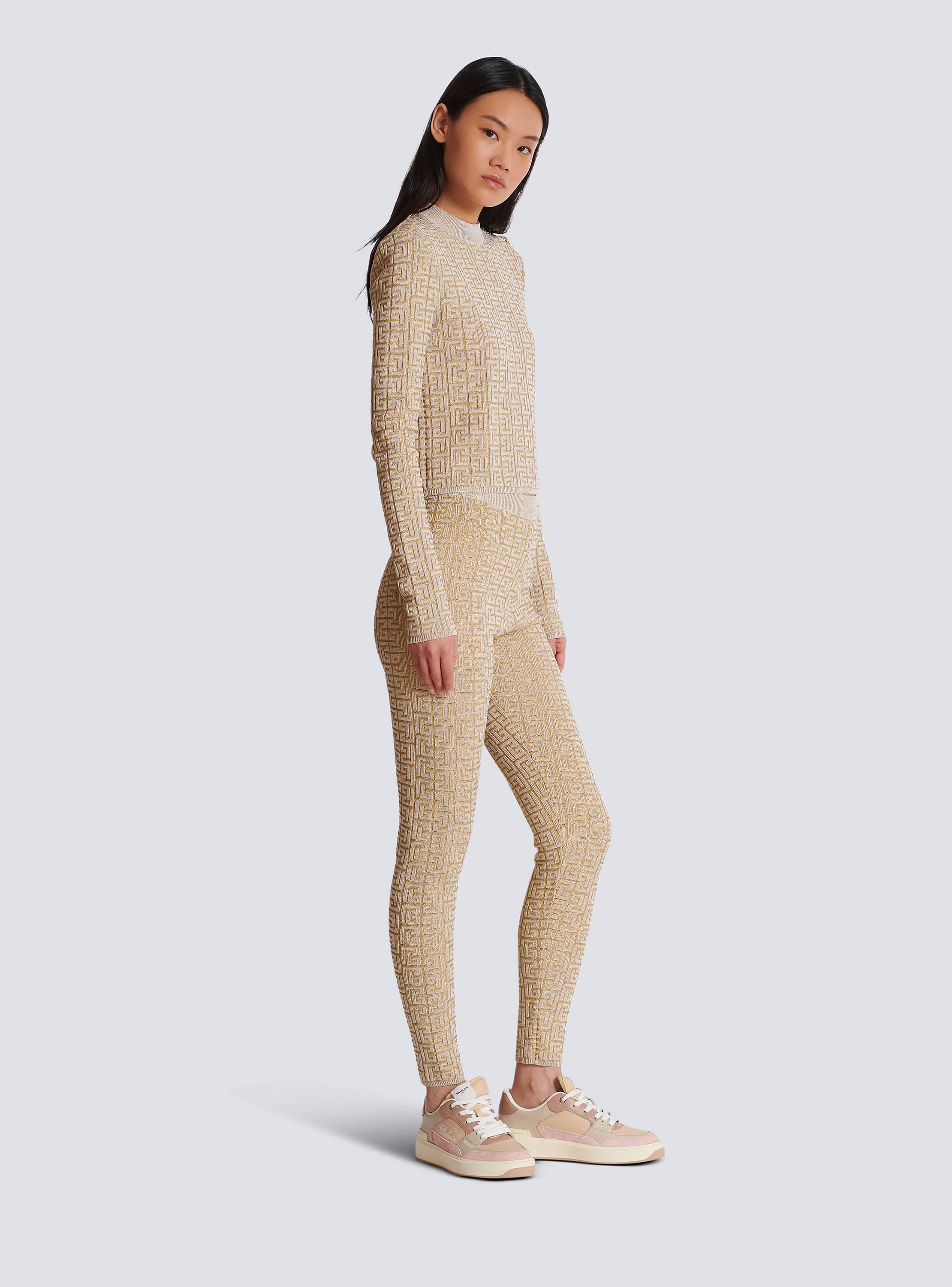 スーパーセール 目玉商品 PB BALMAIN | Women - beige top knit Labyrinth トップス