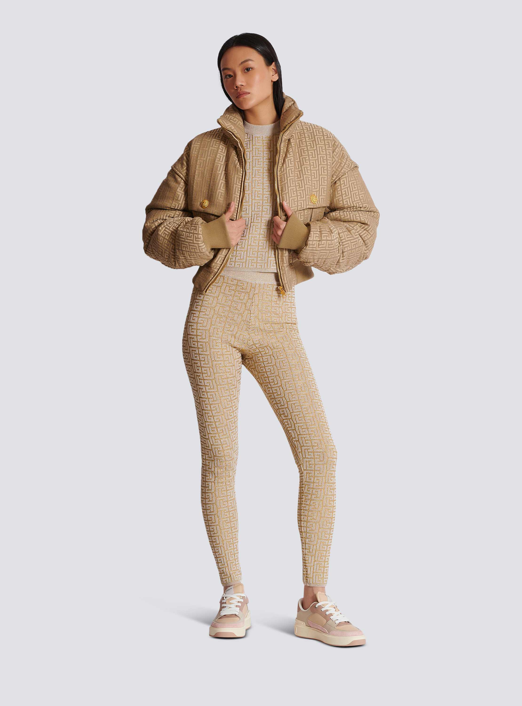 PB Labyrinth knit top beige - Women | BALMAIN