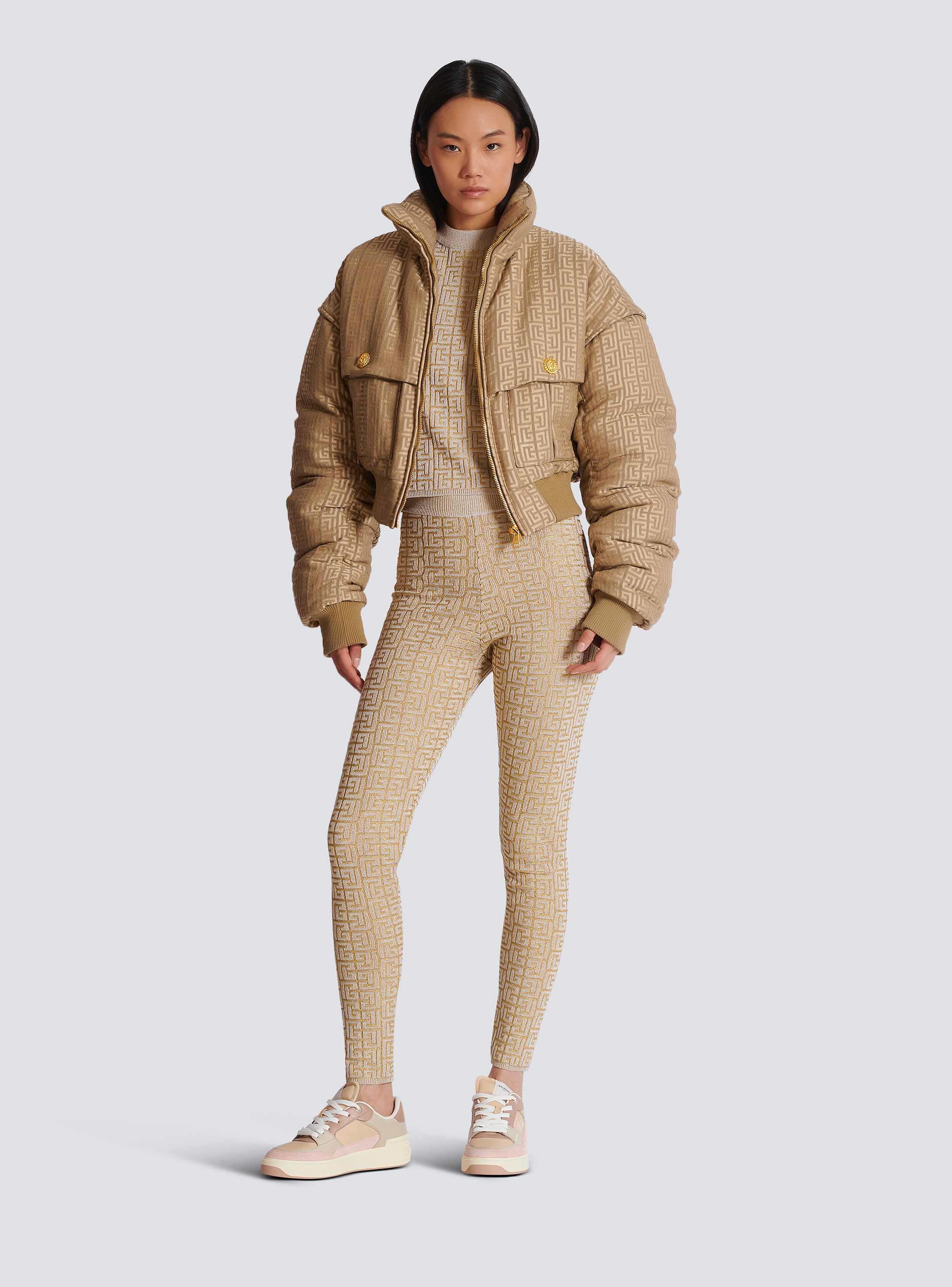 PB Labyrinth knit leggings - Women | BALMAIN