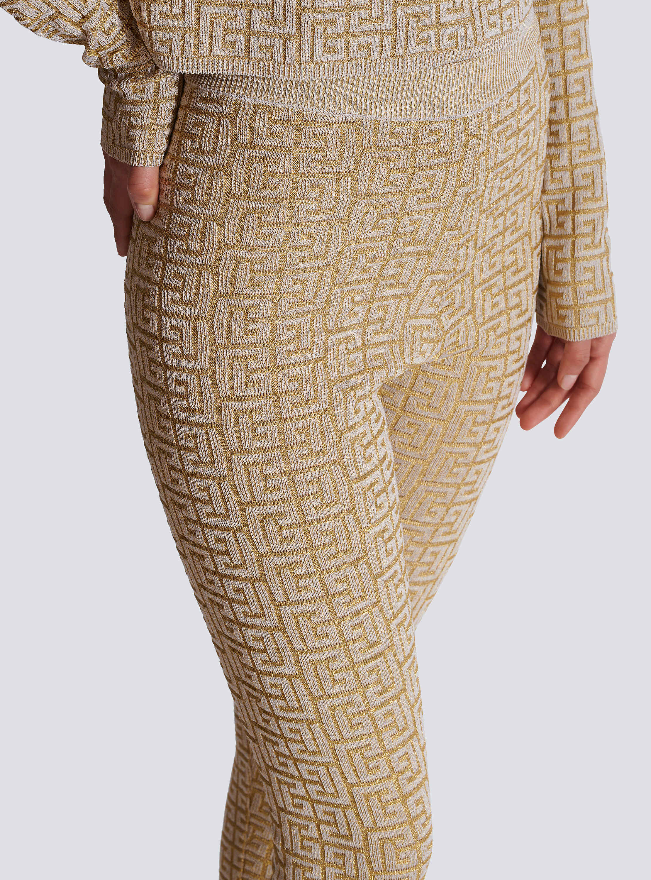 PB Labyrinth knit leggings - Women | BALMAIN
