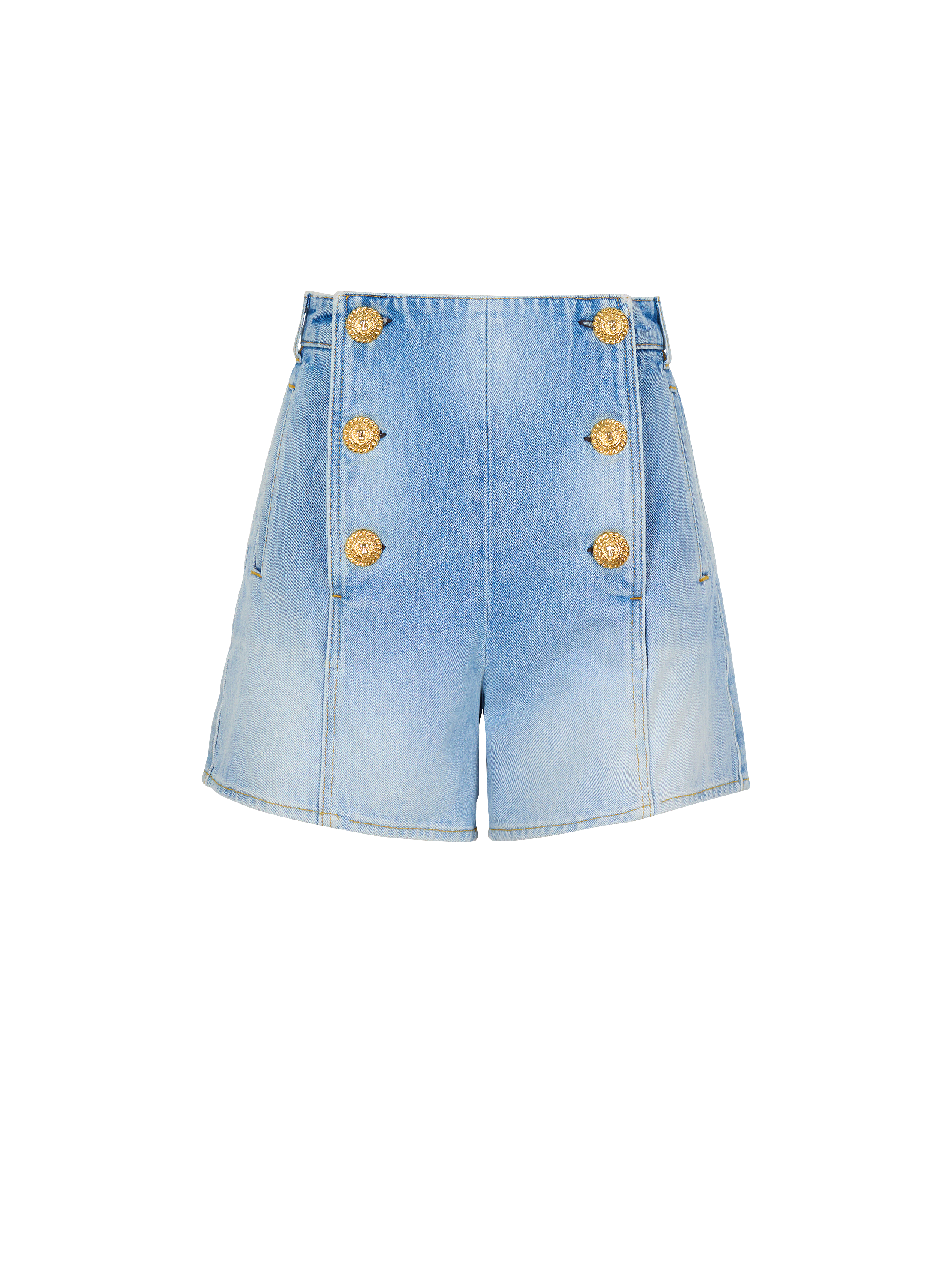Denim shorts with buttons