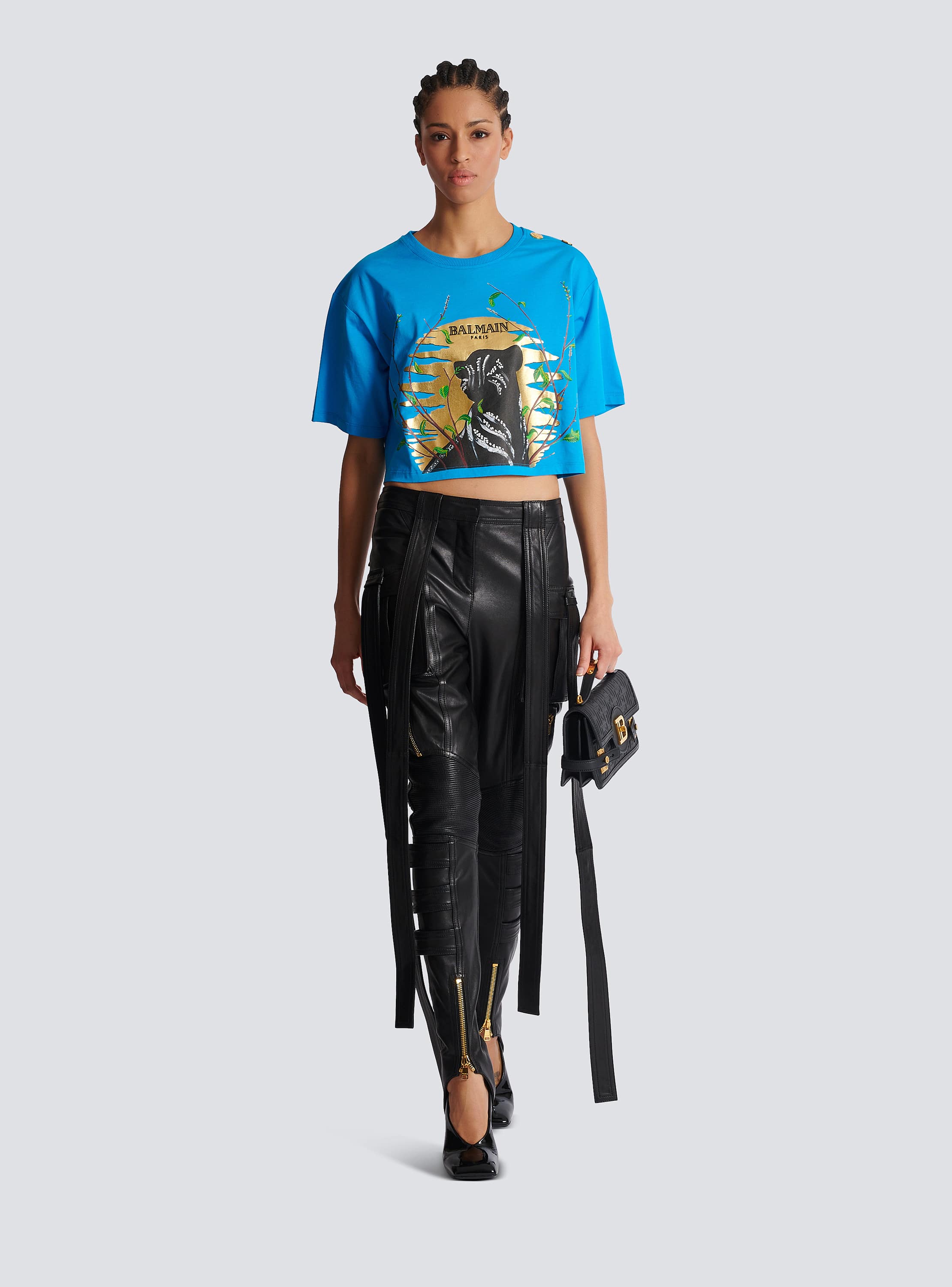 Tシャツ・カットソー Balmain \"The Lion King\" t-shirt Disney x Balmain: The Lion King - Cropped T-shirt with