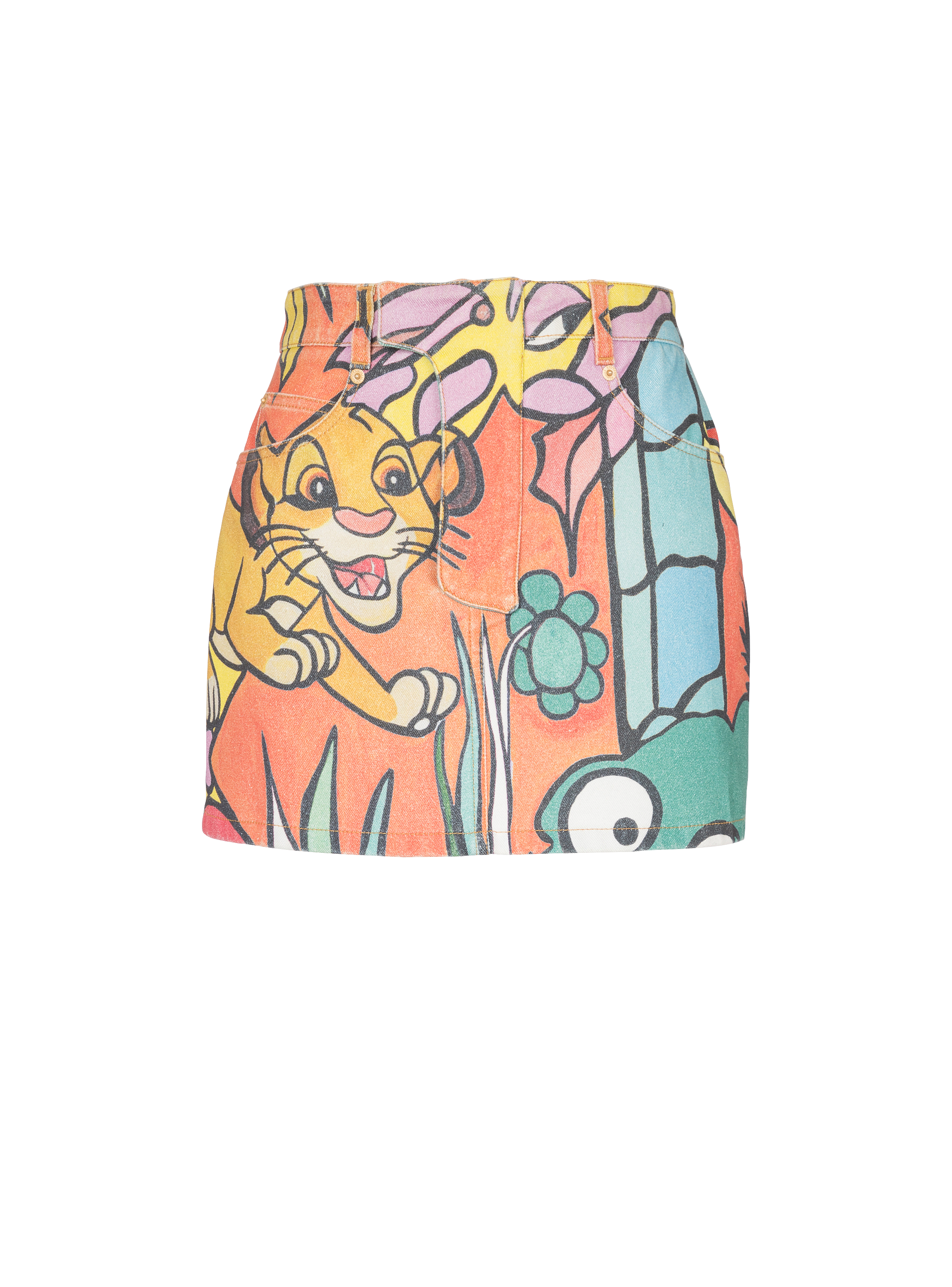Disney x Balmain: The Lion King - Skirt with Enfant Précoce print