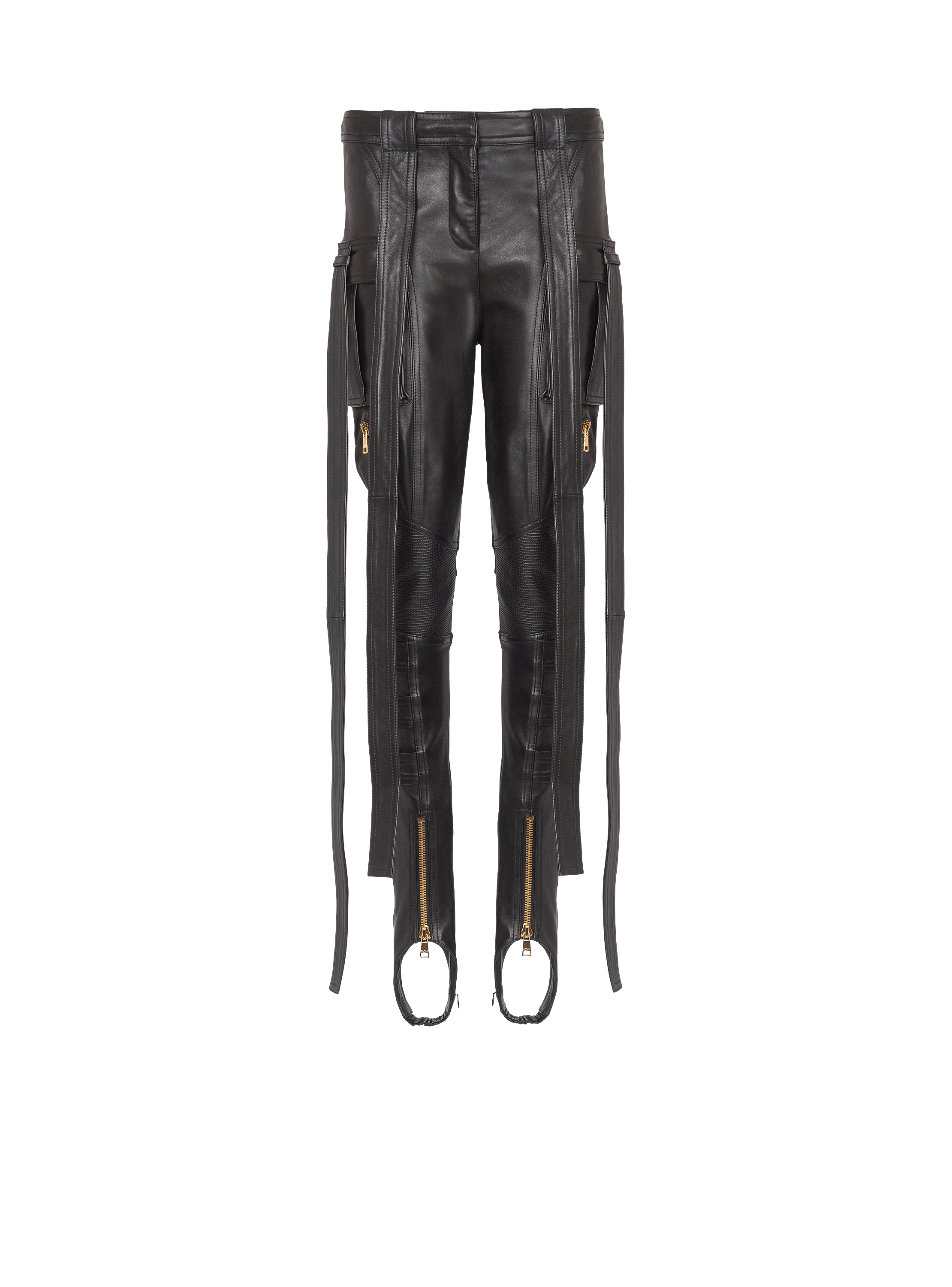 Cargo-Hose aus Leder mit Riemen