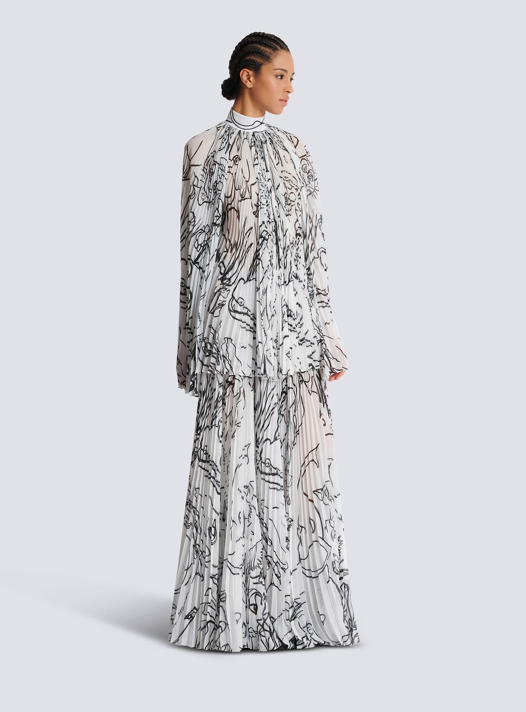 Disney x Balmain: The Lion King - Short pleated dress with
