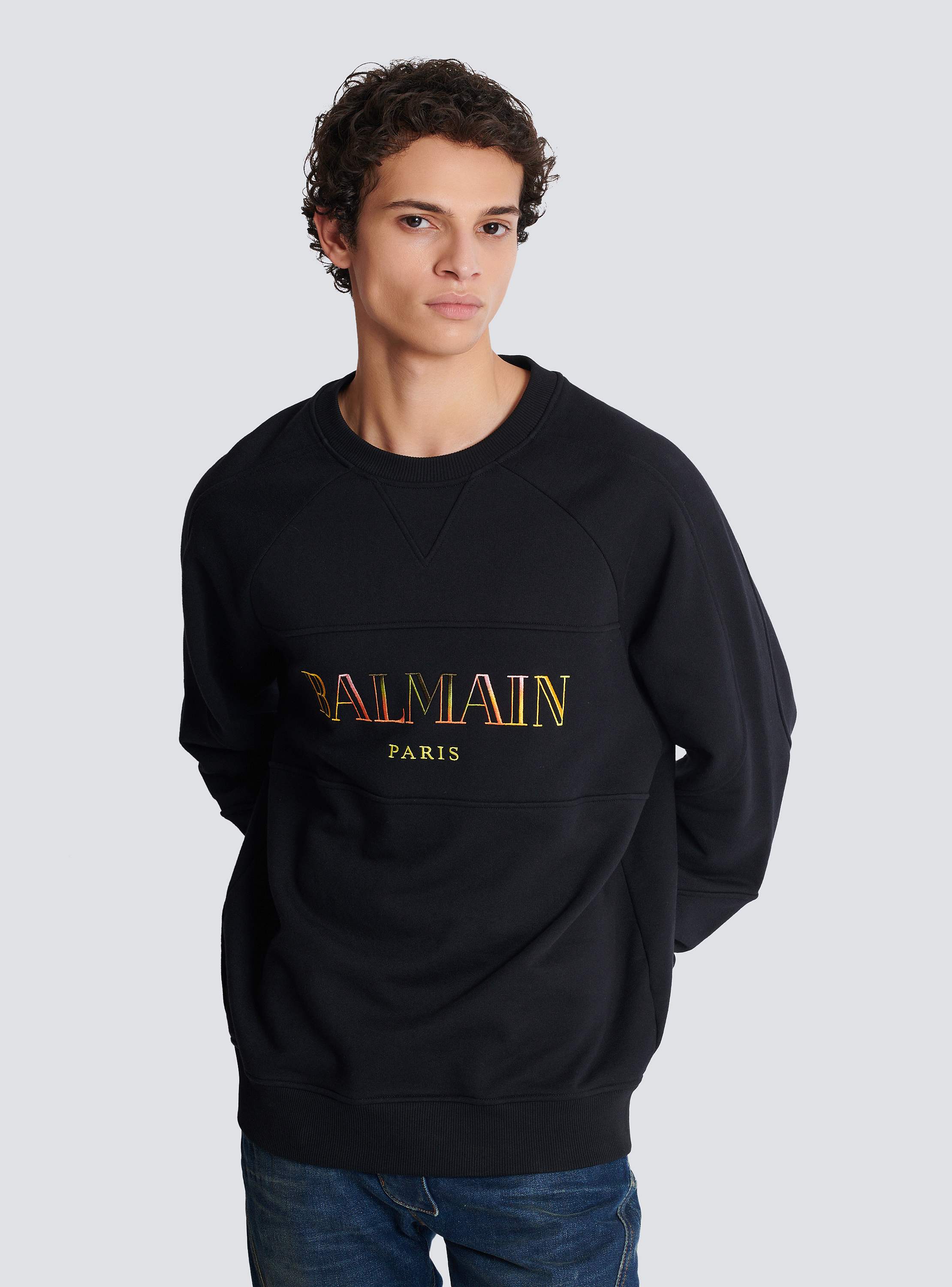 Balmain ヴィンテージ刺繍ロゴ ルーズフィット スウェットシャツ