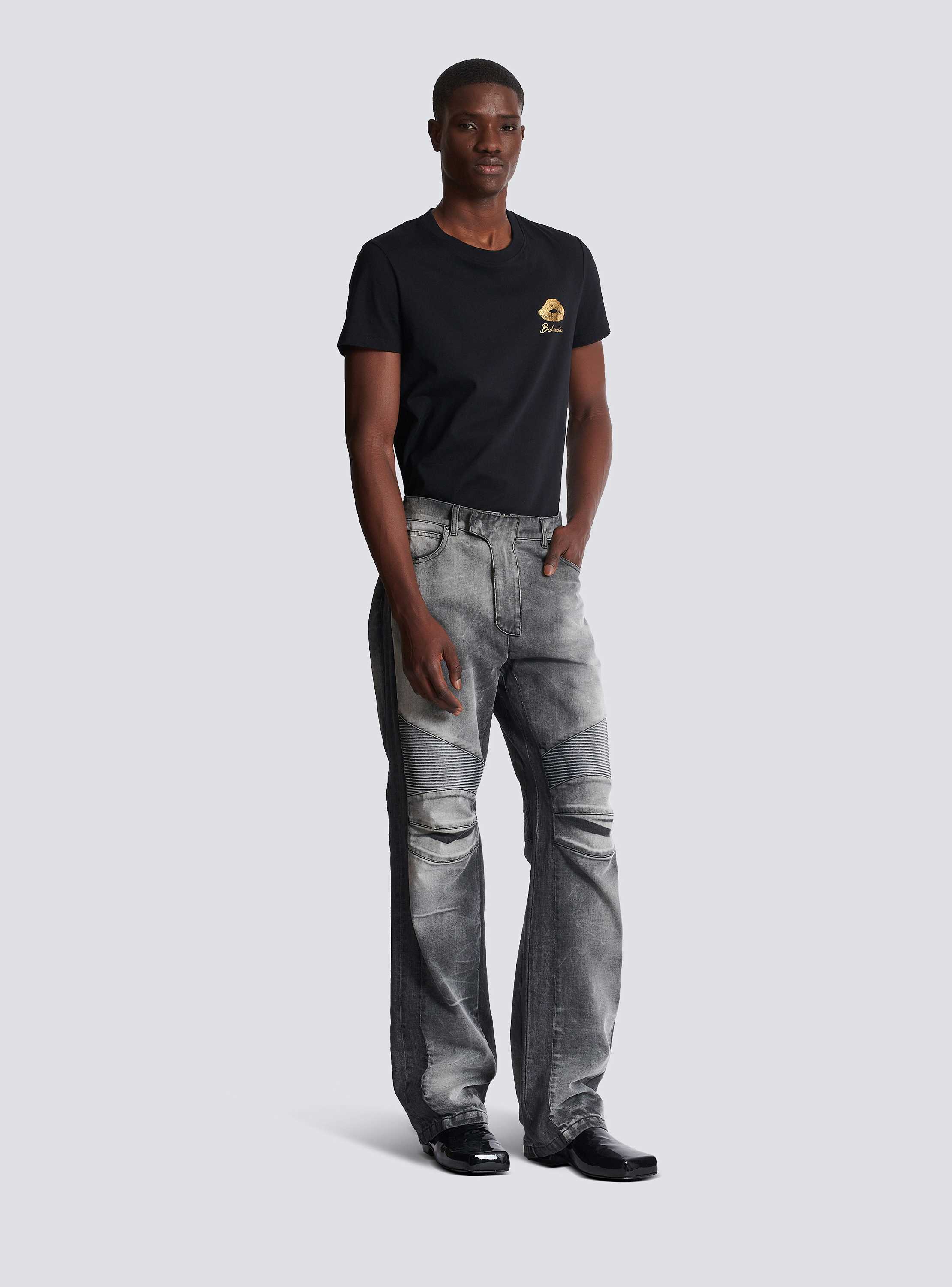 【ラッピング不可】 Loose-fit BALMAIN | Men - jeans biker denim パンツ
