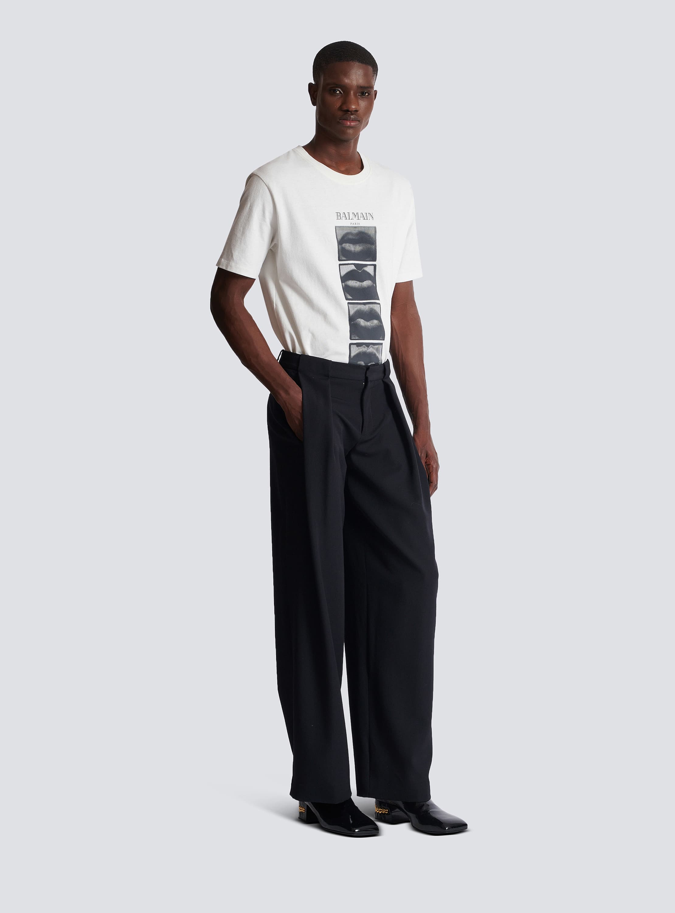 【関税込み】balmain Grain de poudre pants Tailored grain de poudre trousers black black - Women | BALMAIN