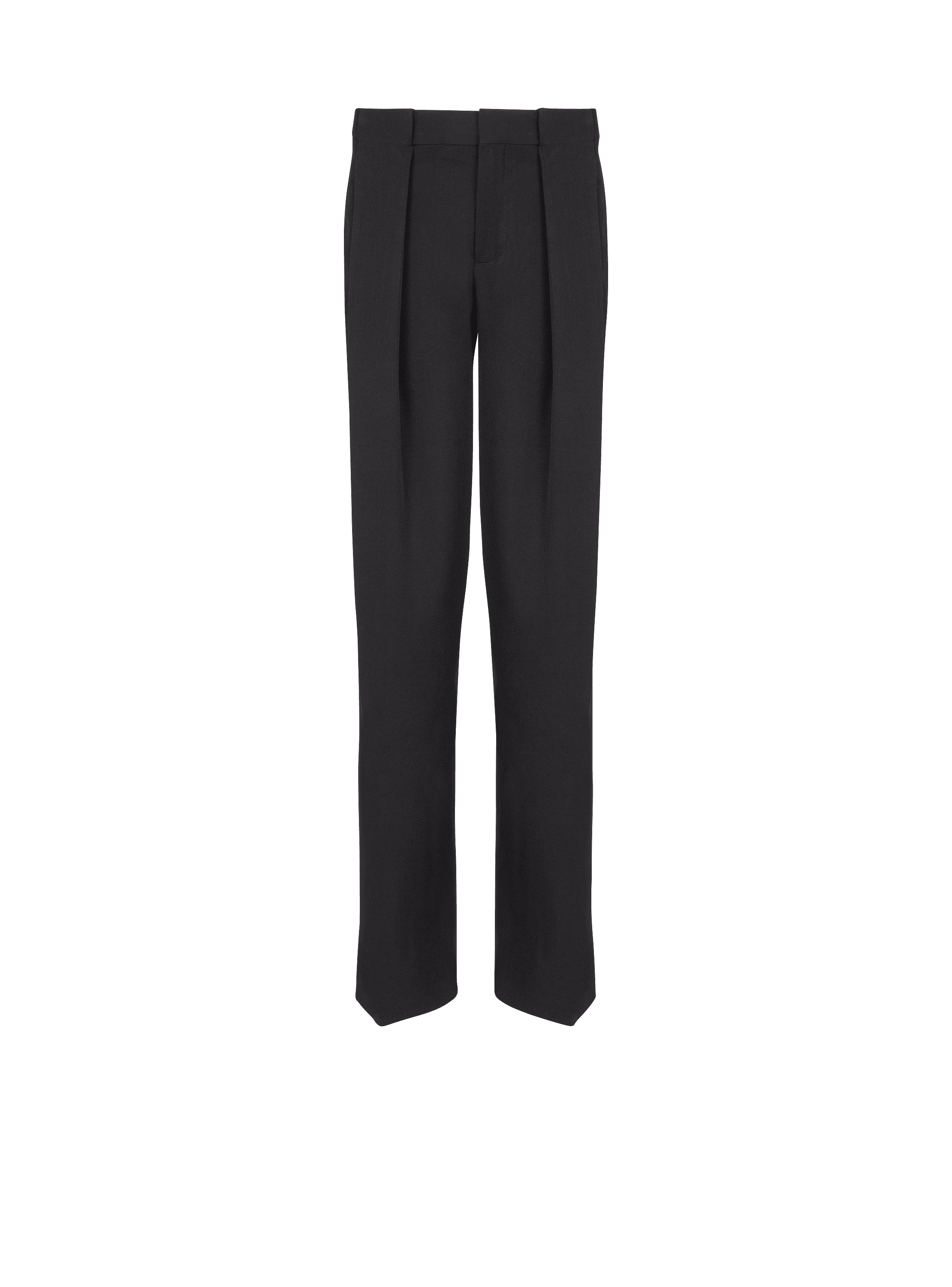 Pleated grain de poudre trousers