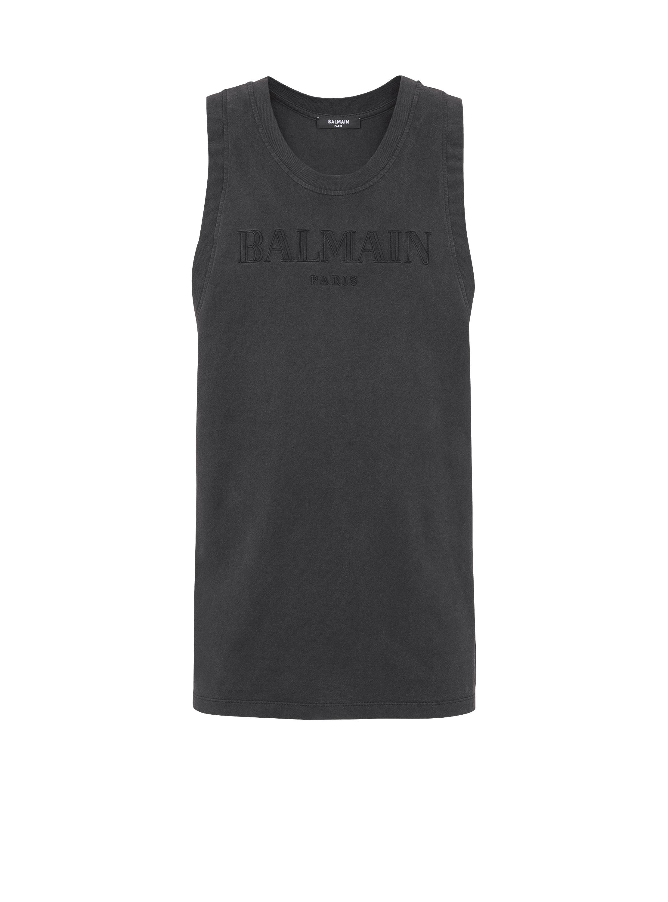 Tank top with Vintage Balmain embroidery