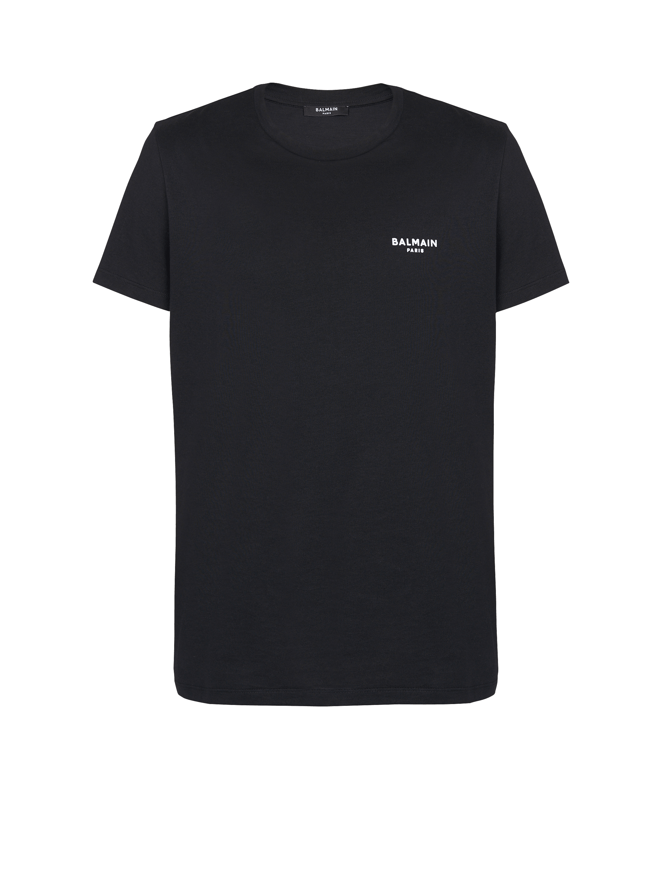 Balmain Paris flocked short-sleeved T-shirt
