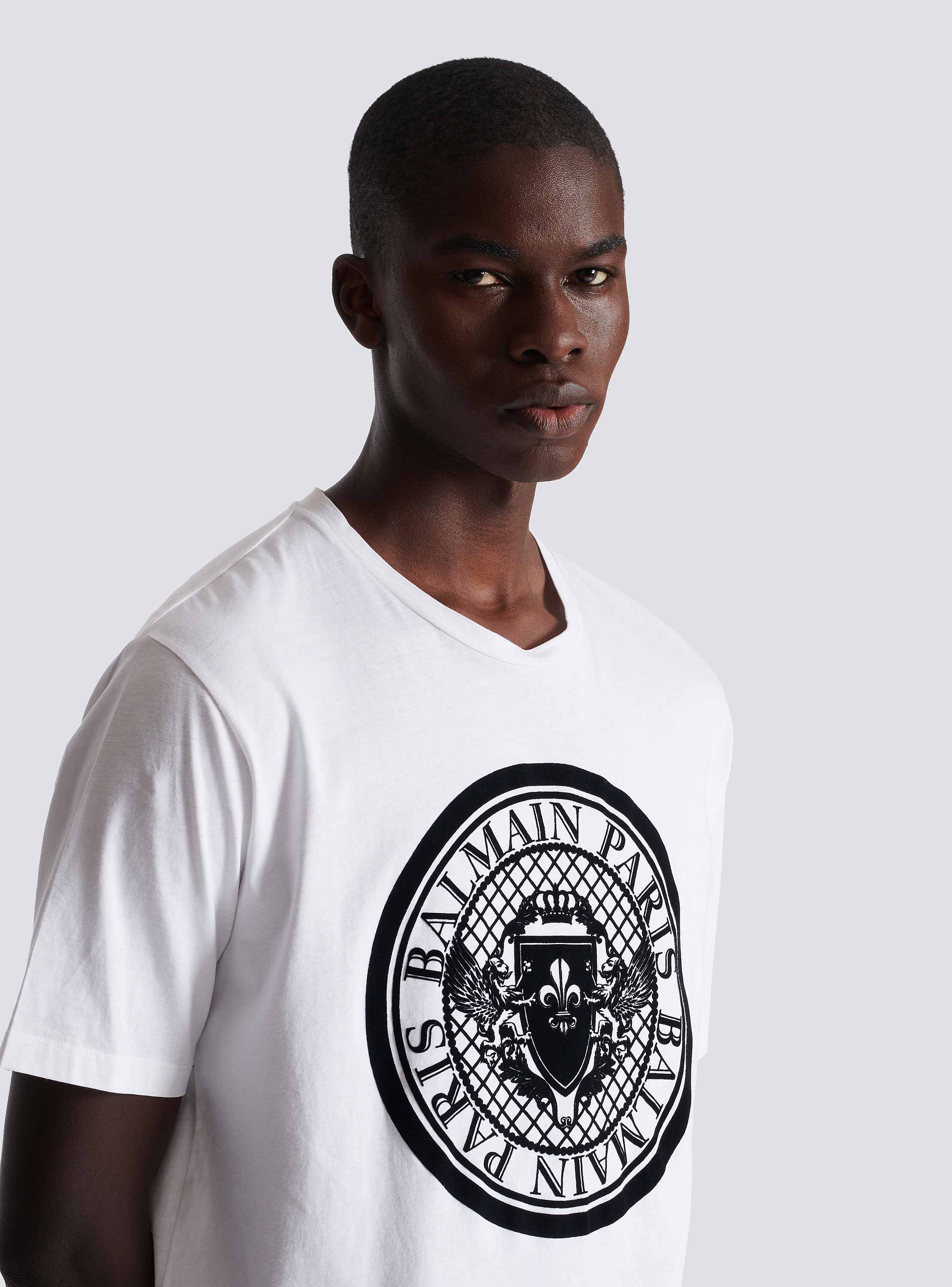 Balmain フロックロゴ コットン Tシャツ 人気 Balmain フロックロゴ コットン Tシャツ 人気 Tシャツ・カットソー