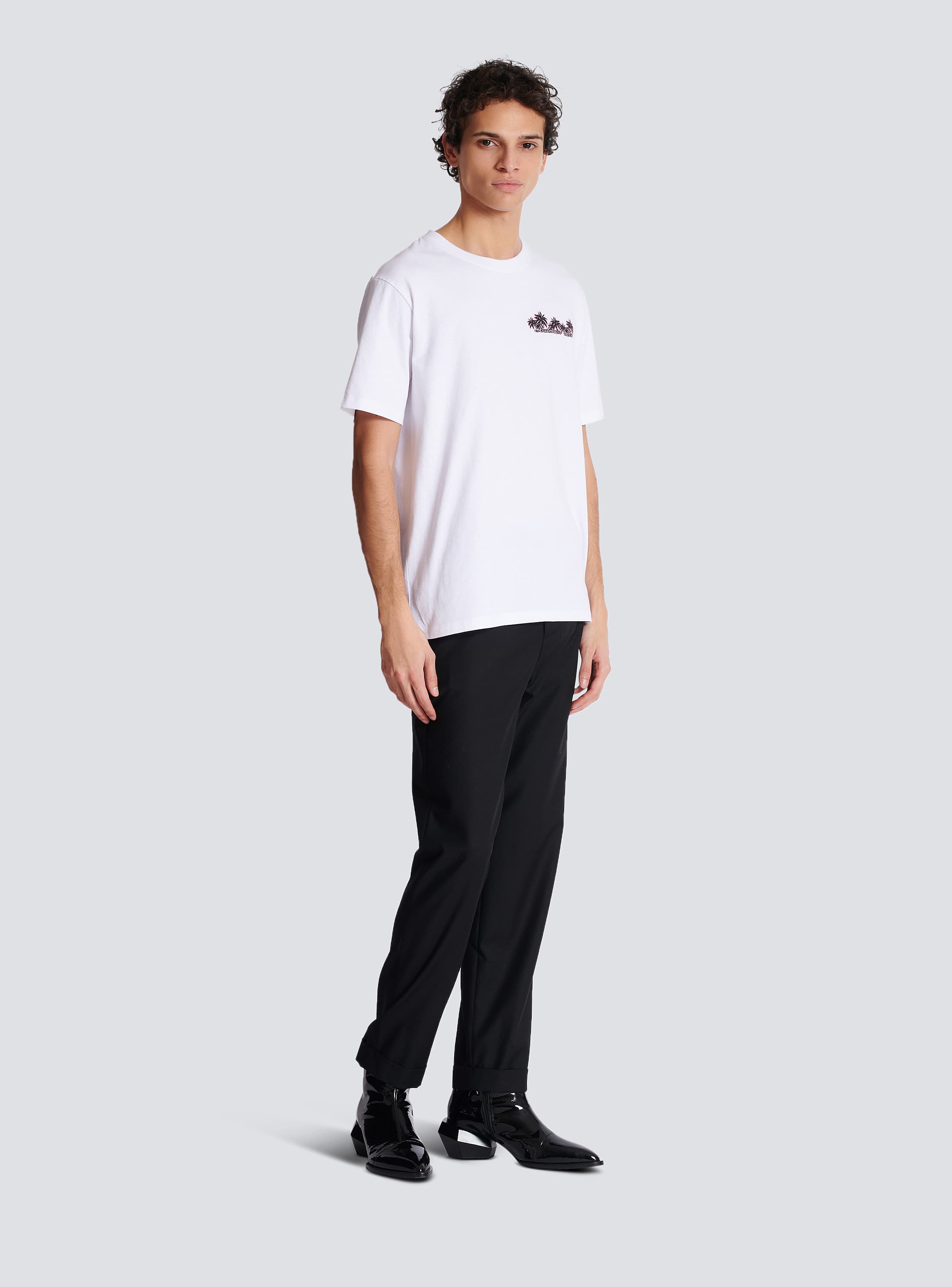 【関税＆送料込み】Balmain 'Balmain Club' T-Shirt Club Balmain Signature printed T-shirt - Men | BALMAIN