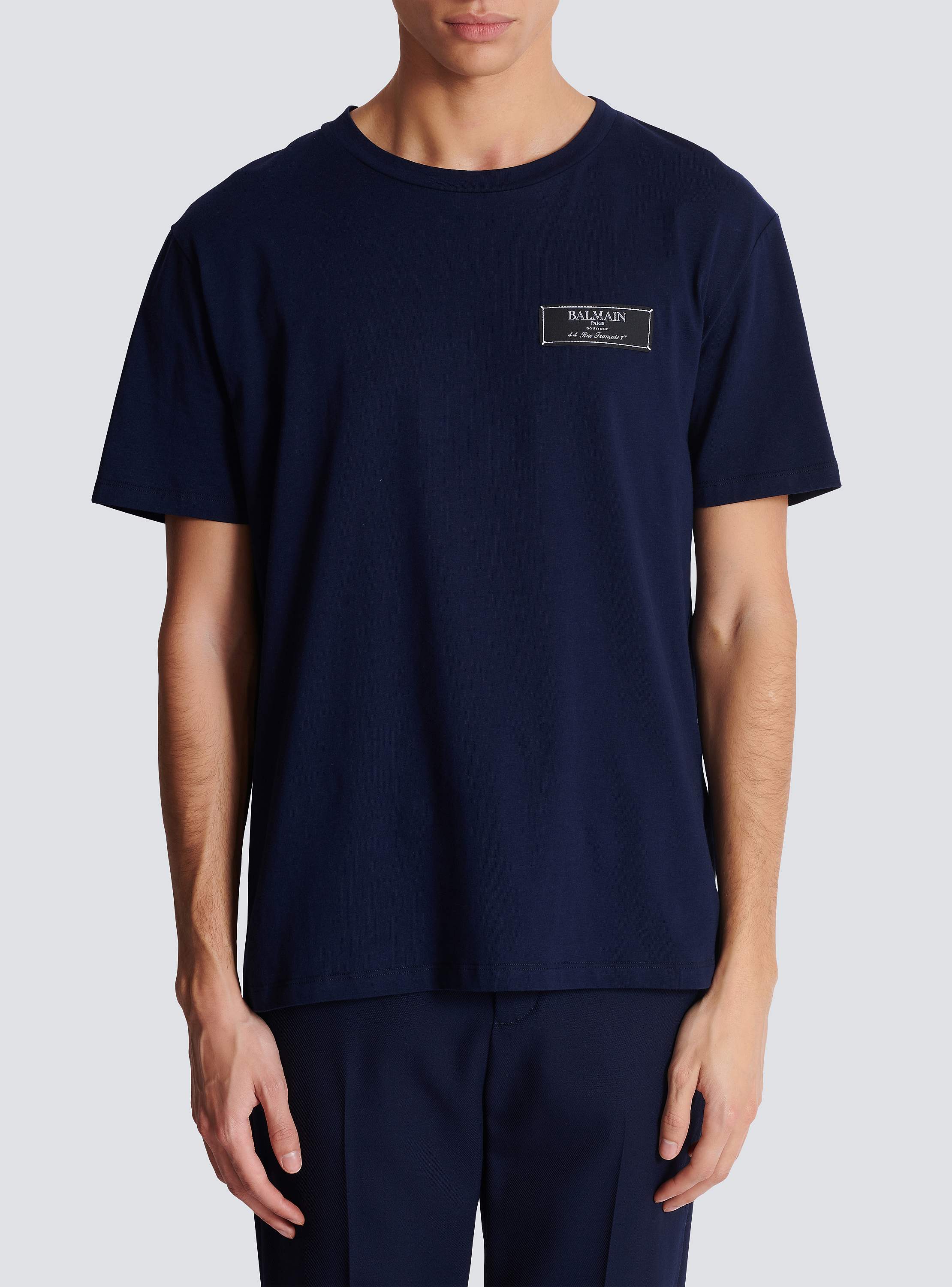 【関税込み】Balmain ネイビー Pierre Balmain Tシャツ Pierre Balmain short-sleeved T-shirt navy - Men | BALMAIN