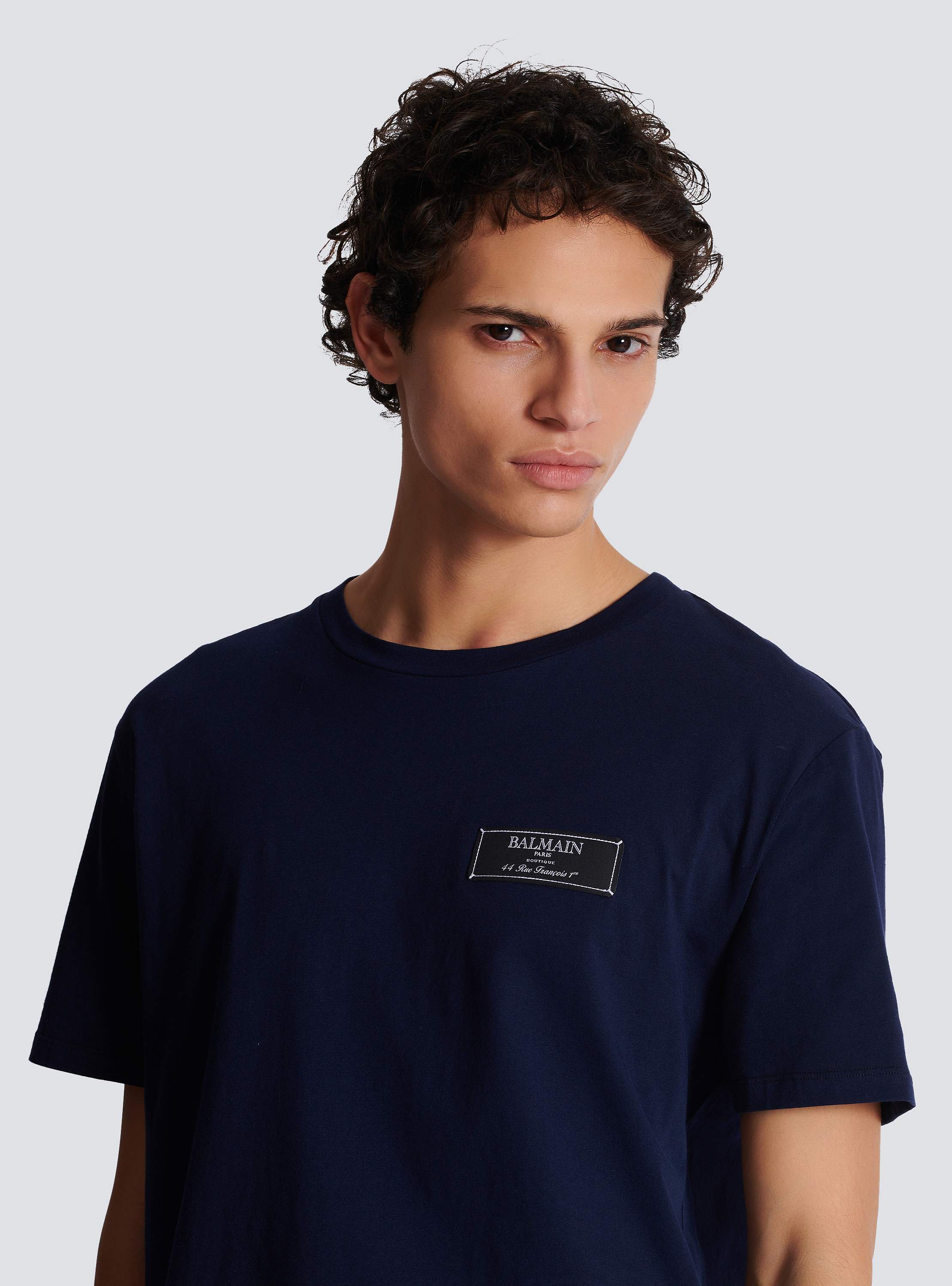 【関税込み】Balmain ネイビー Pierre Balmain Tシャツ Pierre Balmain short-sleeved T-shirt navy - Men | BALMAIN