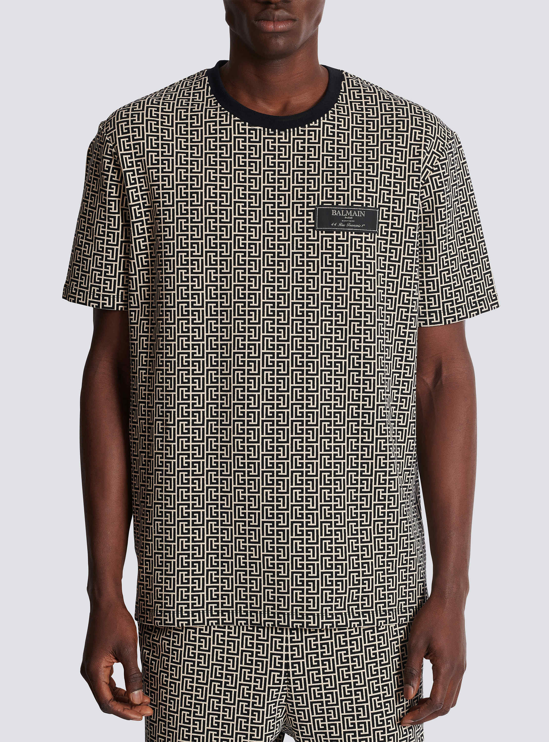 Printed Balmain Paris short-sleeved T-shirt - Men | BALMAIN