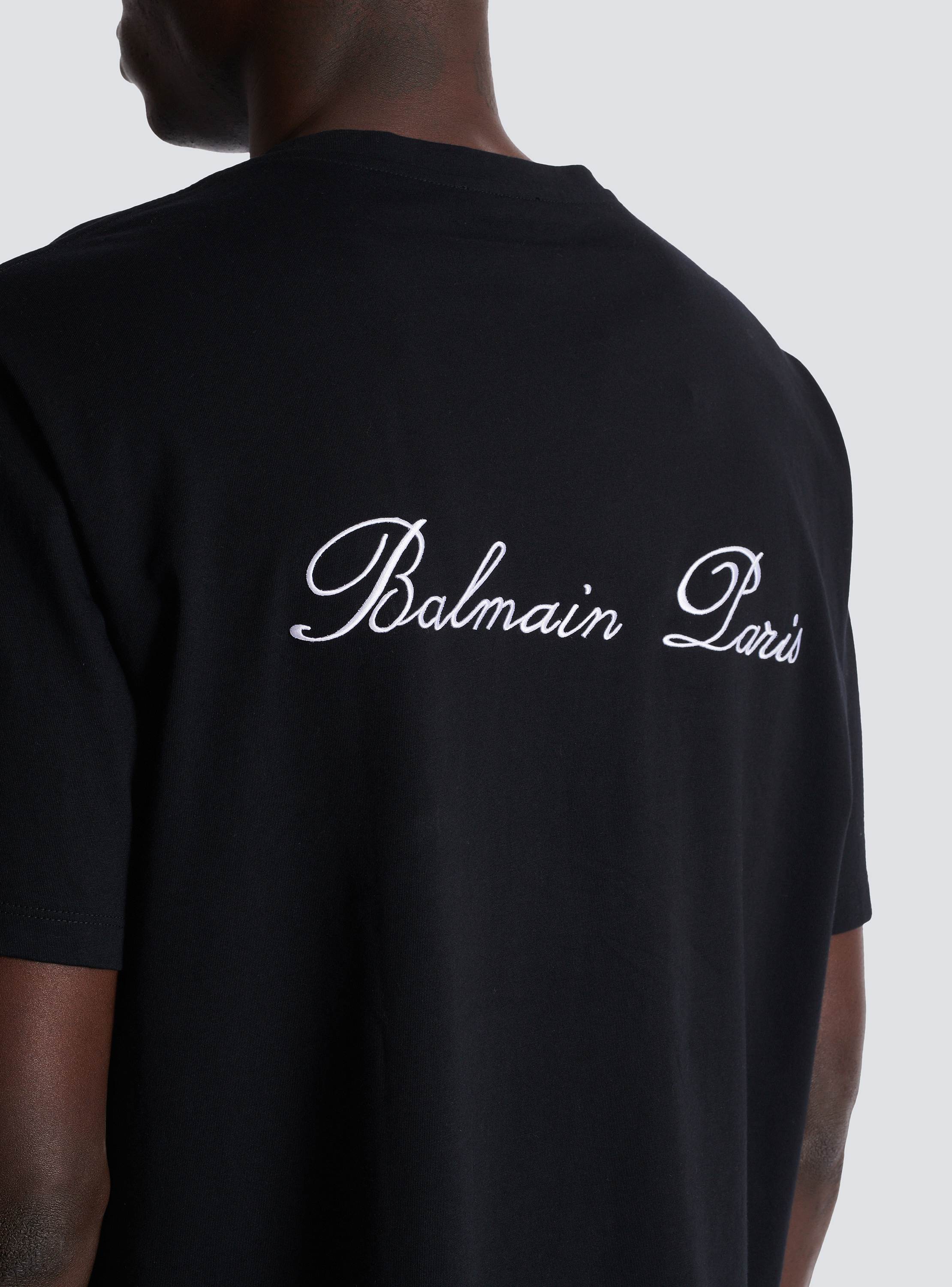 【Balmain】LOOSE SS TSHIRT◆EH1EG010GE40 Loose T-shirt with Balmain Signature embroidery - Men | BALMAIN