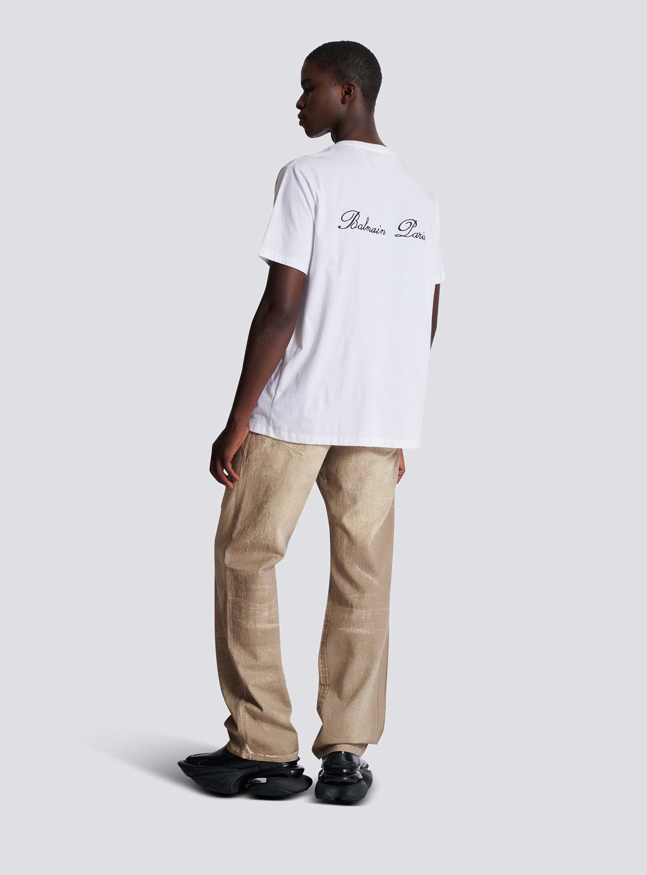 Loose T-shirt with Balmain Signature embroidery